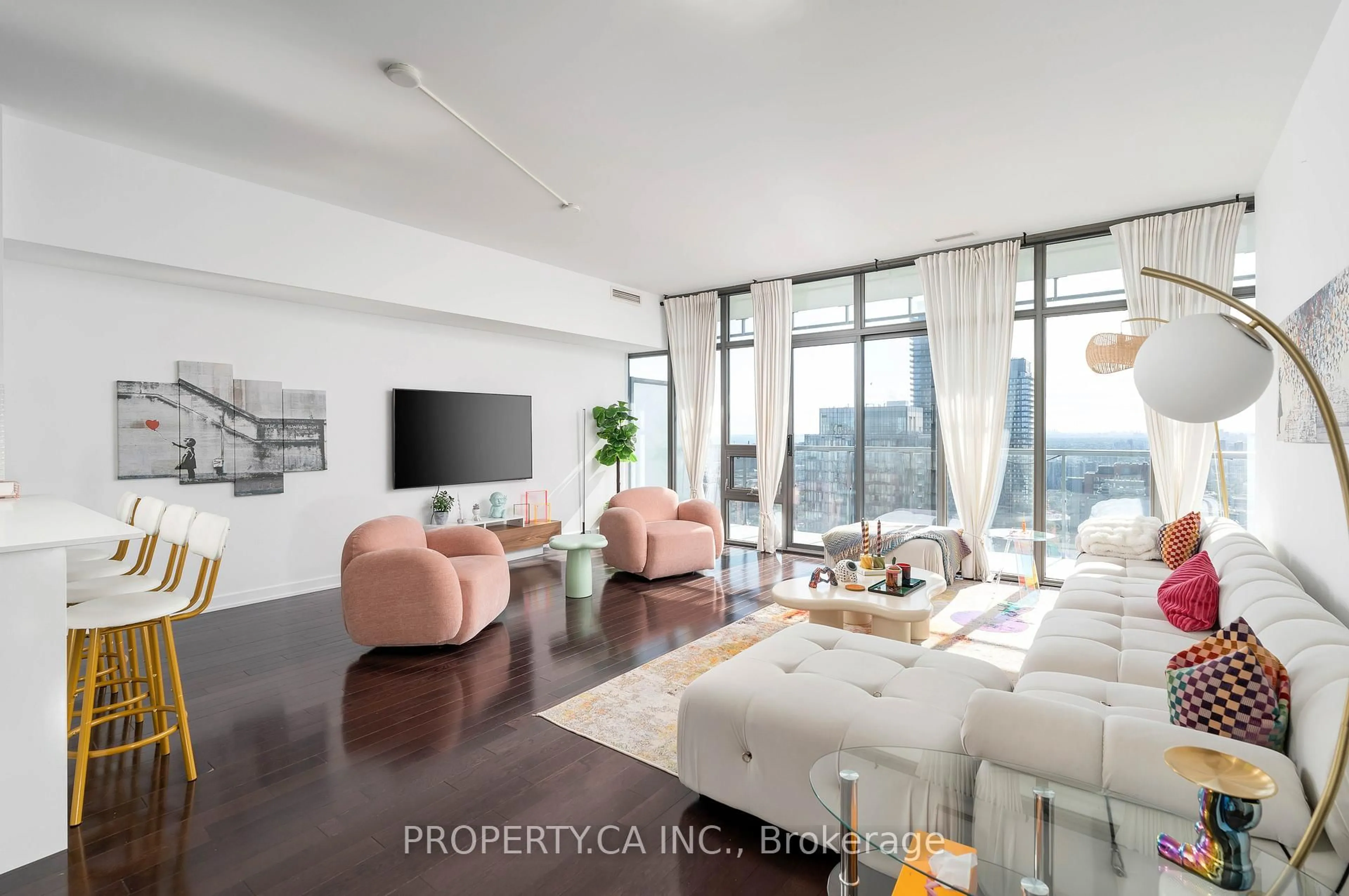 Living room with furniture, unknown for 33 Charles St #3606, Toronto Ontario M4Y 0A2