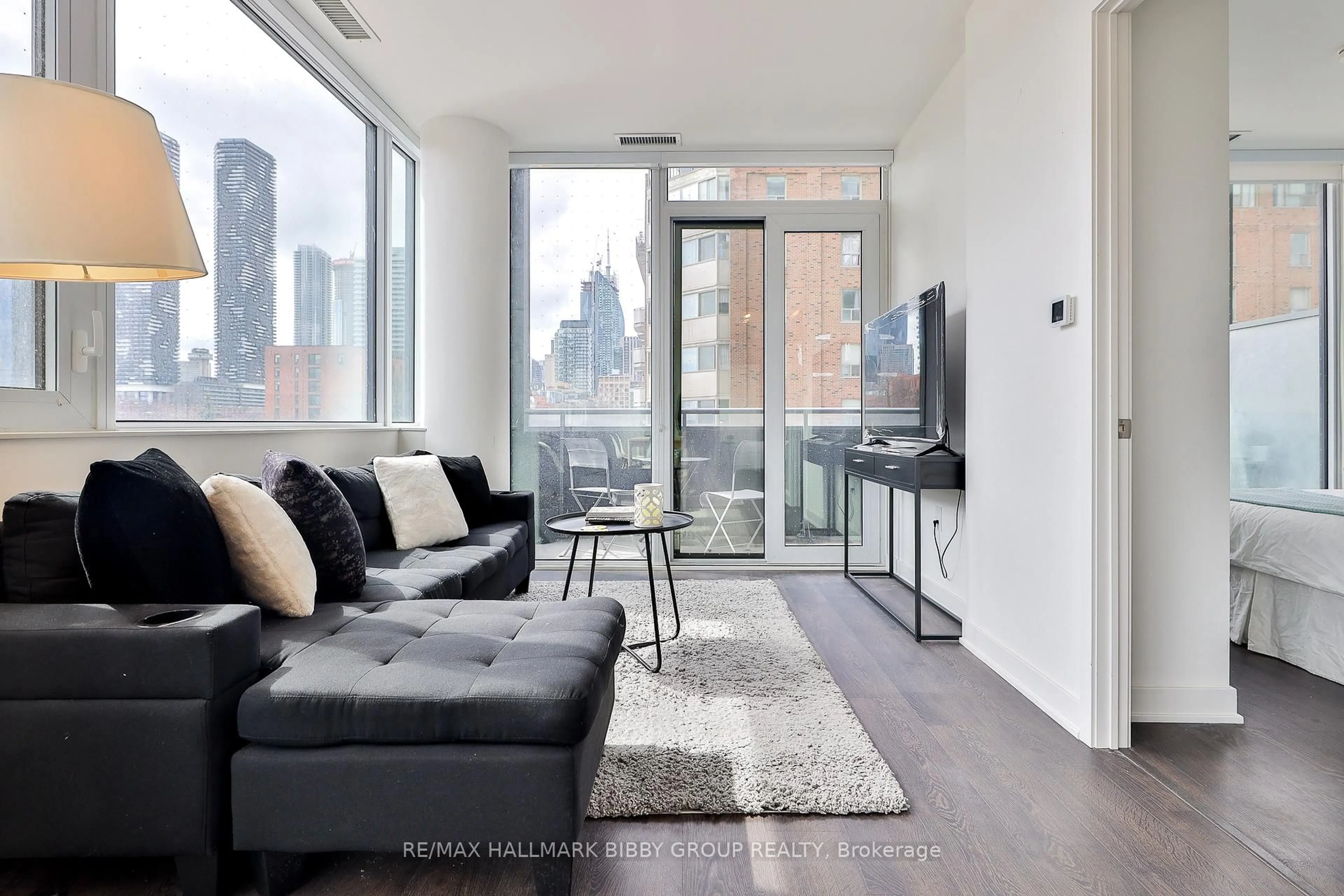 Living room with furniture, unknown for 121 Lower Sherbourne St #227, Toronto Ontario M5A 0W8