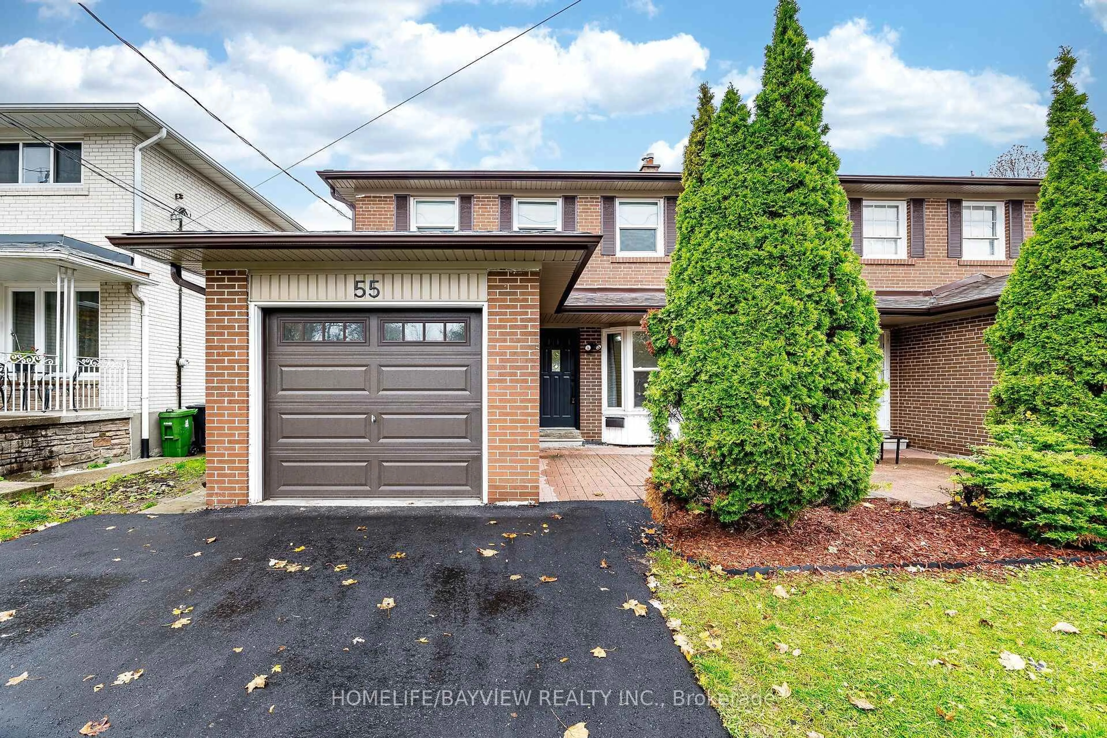 Home with brick exterior material, street for 55 Greenbush Rd, Toronto Ontario M2M 1P2