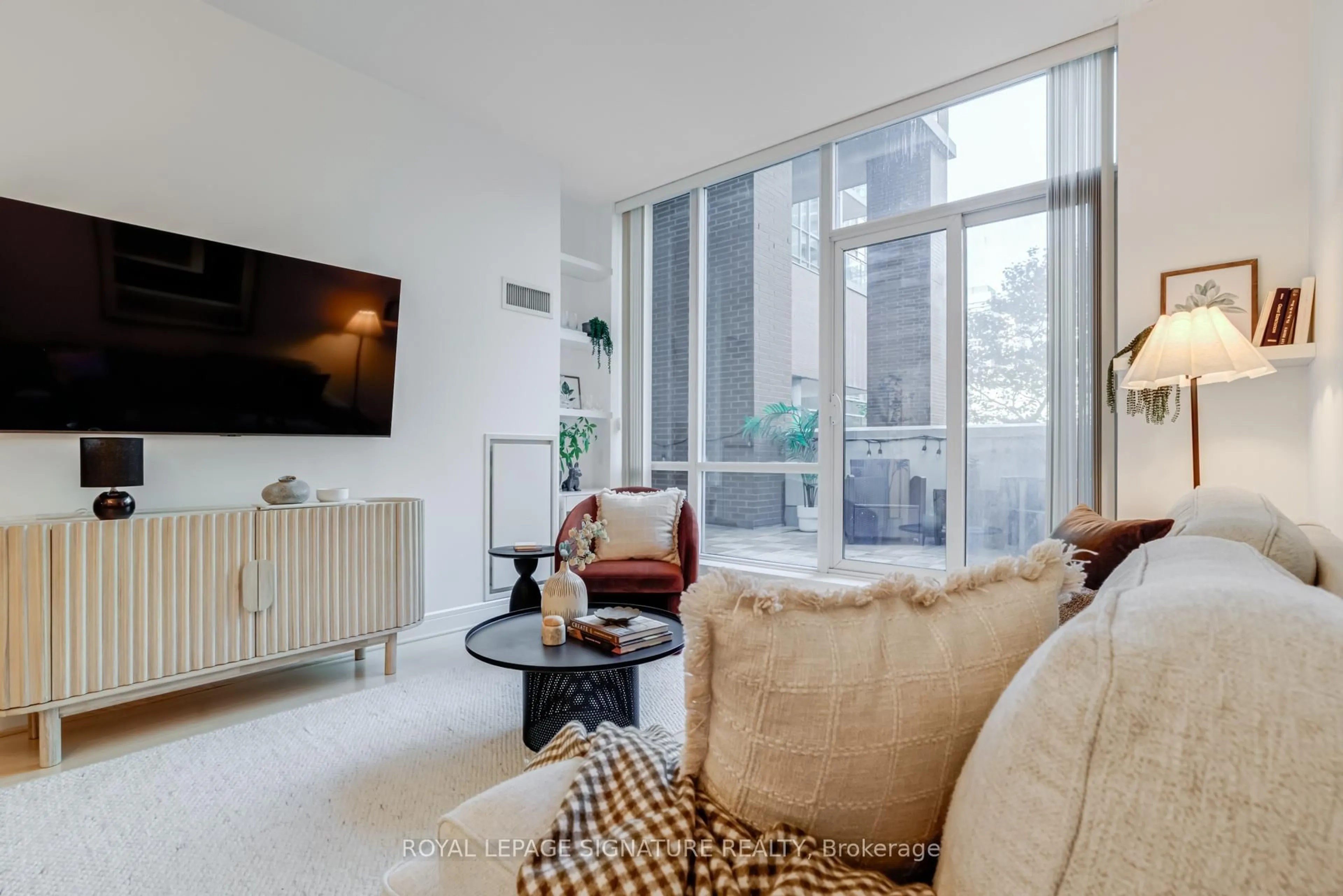Living room with furniture, unknown for 112 George St #S203, Toronto Ontario M5A 2M5