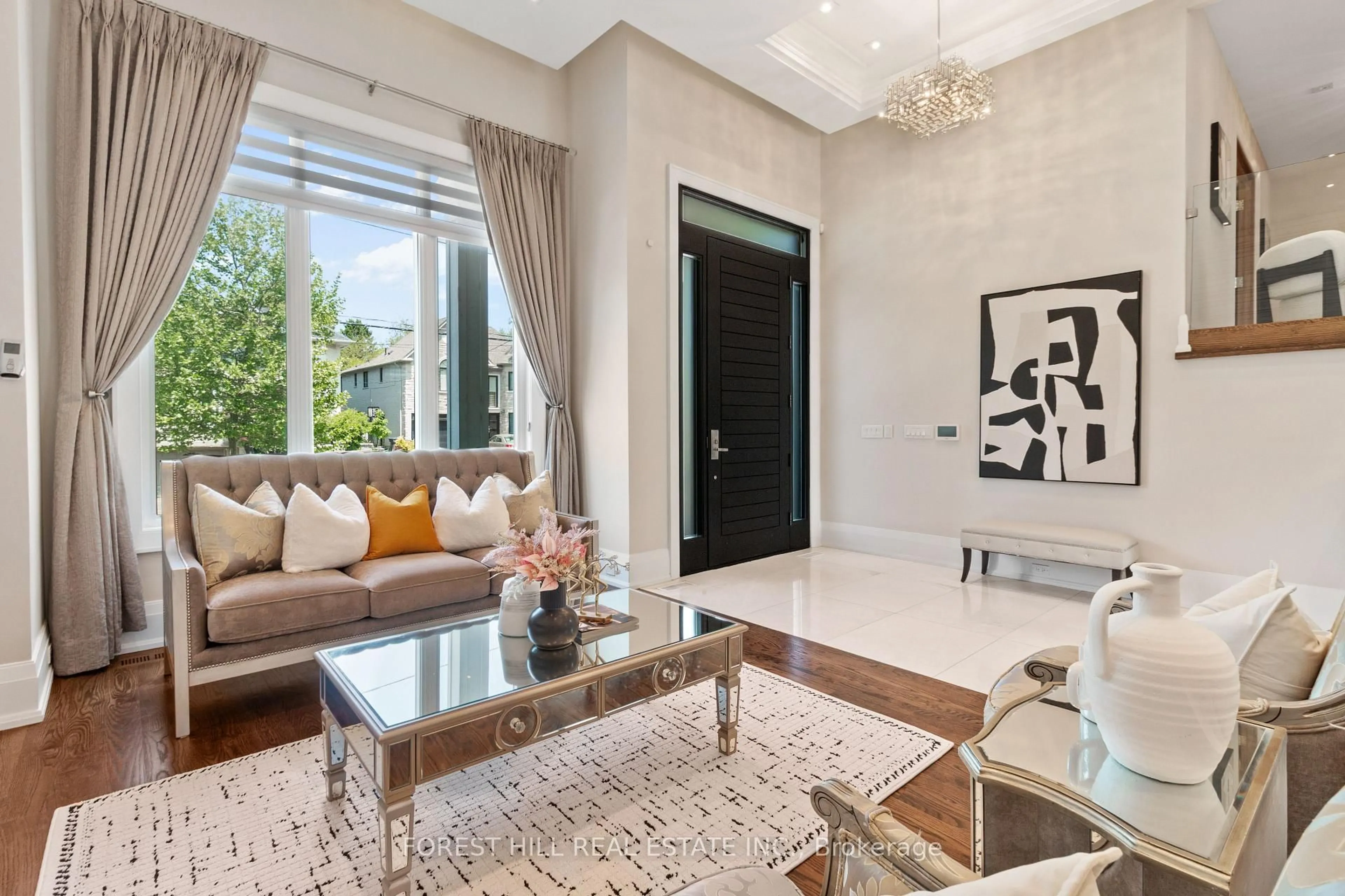 Living room with furniture, ceramic/tile floor for 57 Wedgewood Dr, Toronto Ontario M2M 2H4