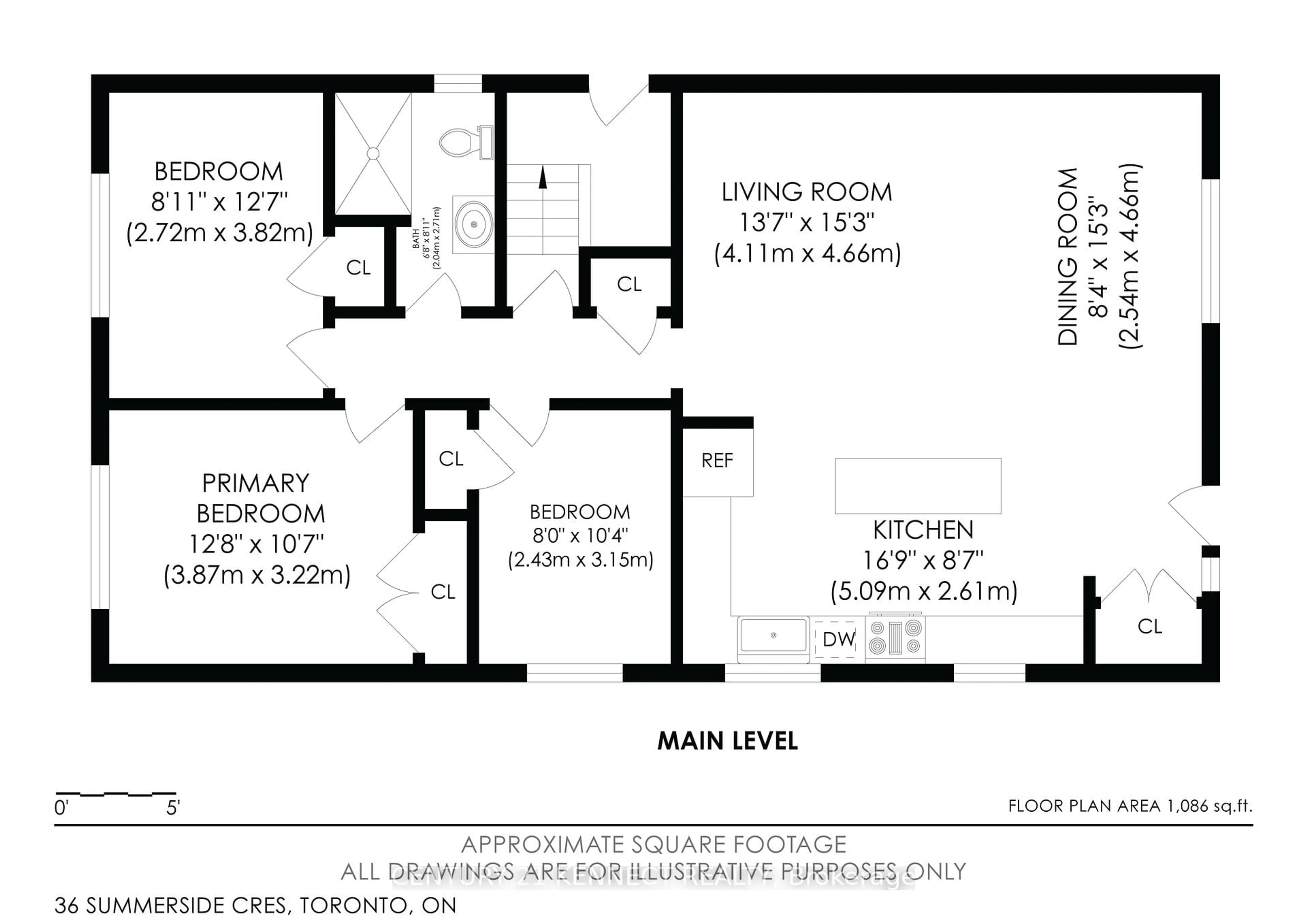 Floor plan for 36 Summerside Cres, Toronto Ontario M2H 1X1