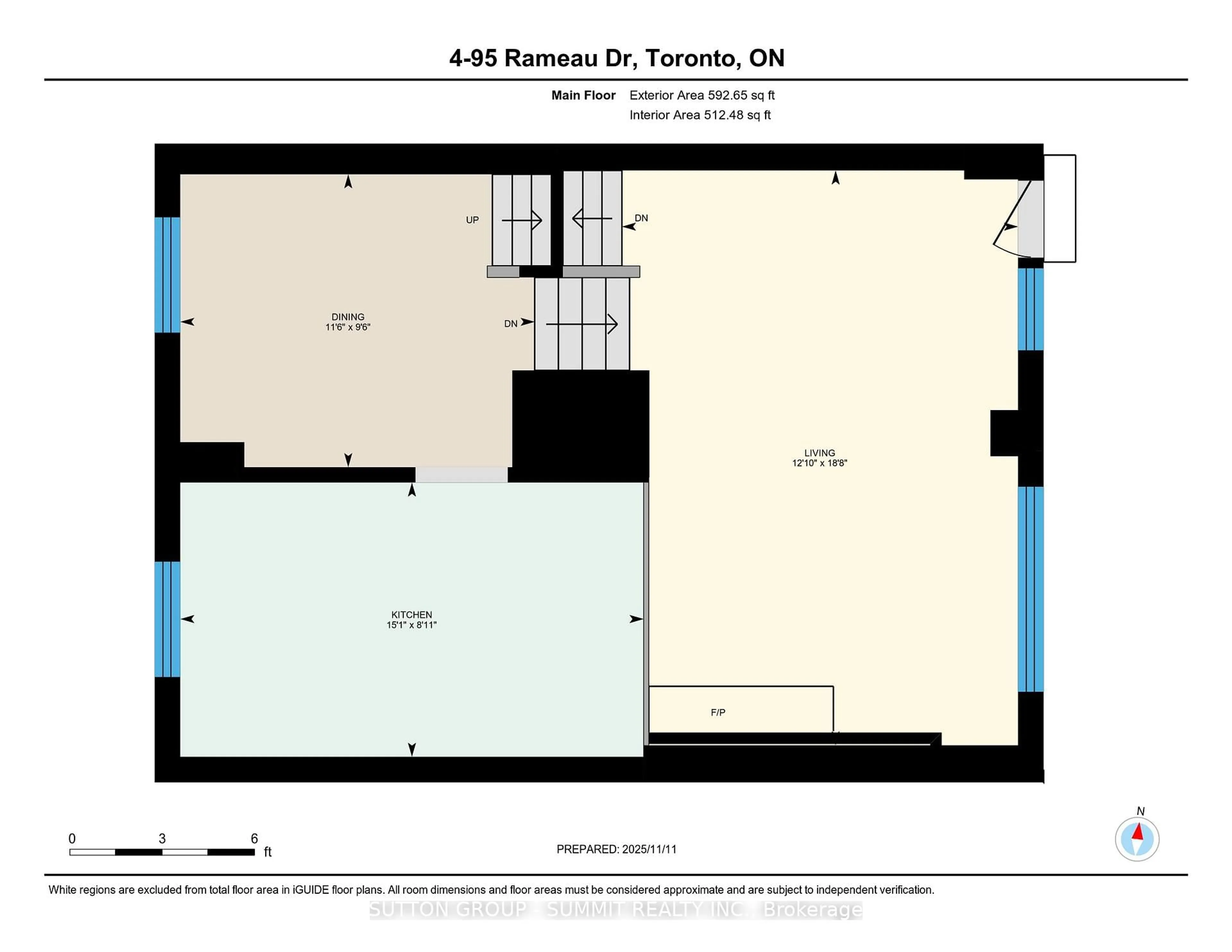 Floor plan for 95 Rameau Dr #4, Toronto Ontario M2H 1T6