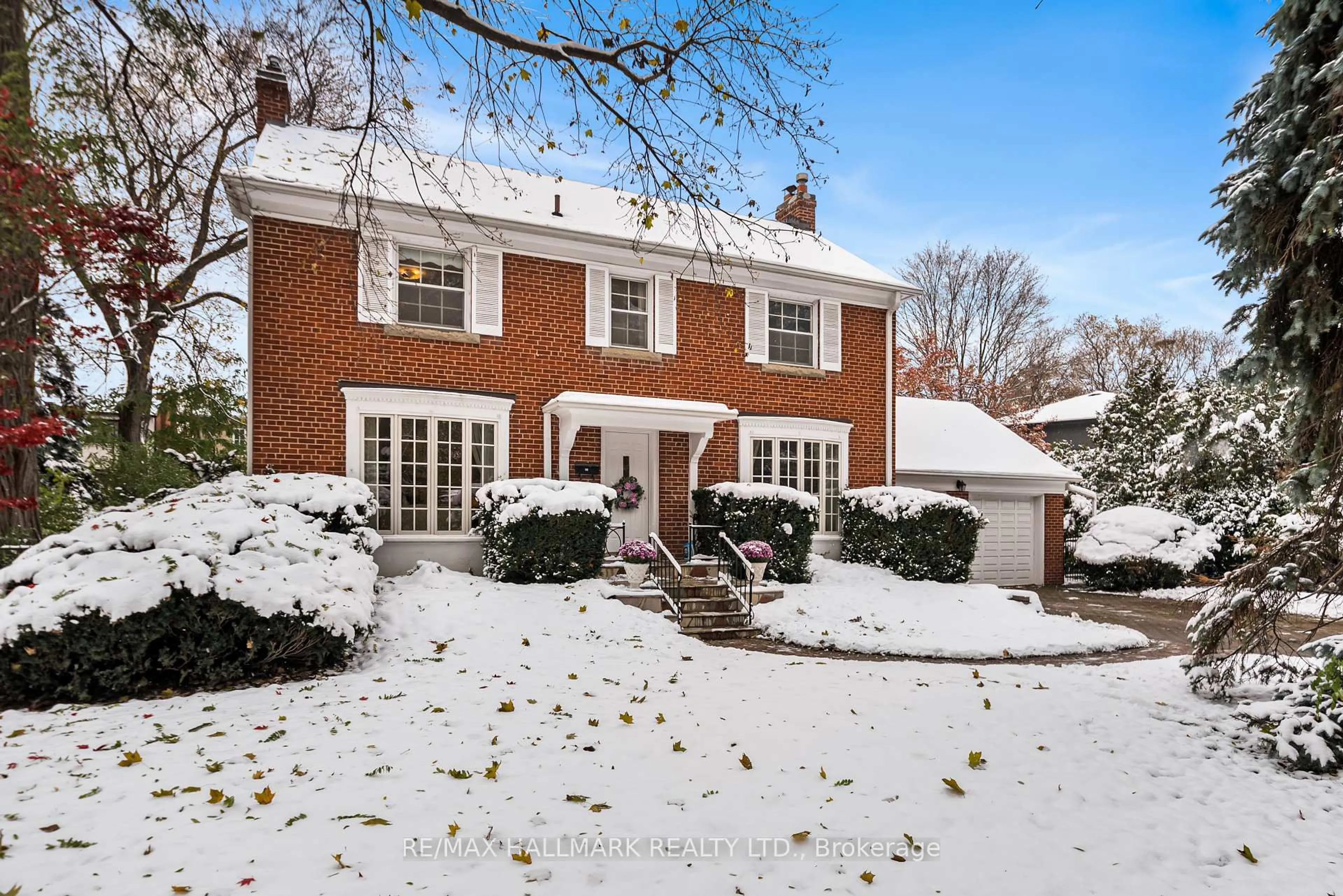 Home with brick exterior material, street for 55 Sandringham Dr, Toronto Ontario M5M 3G4