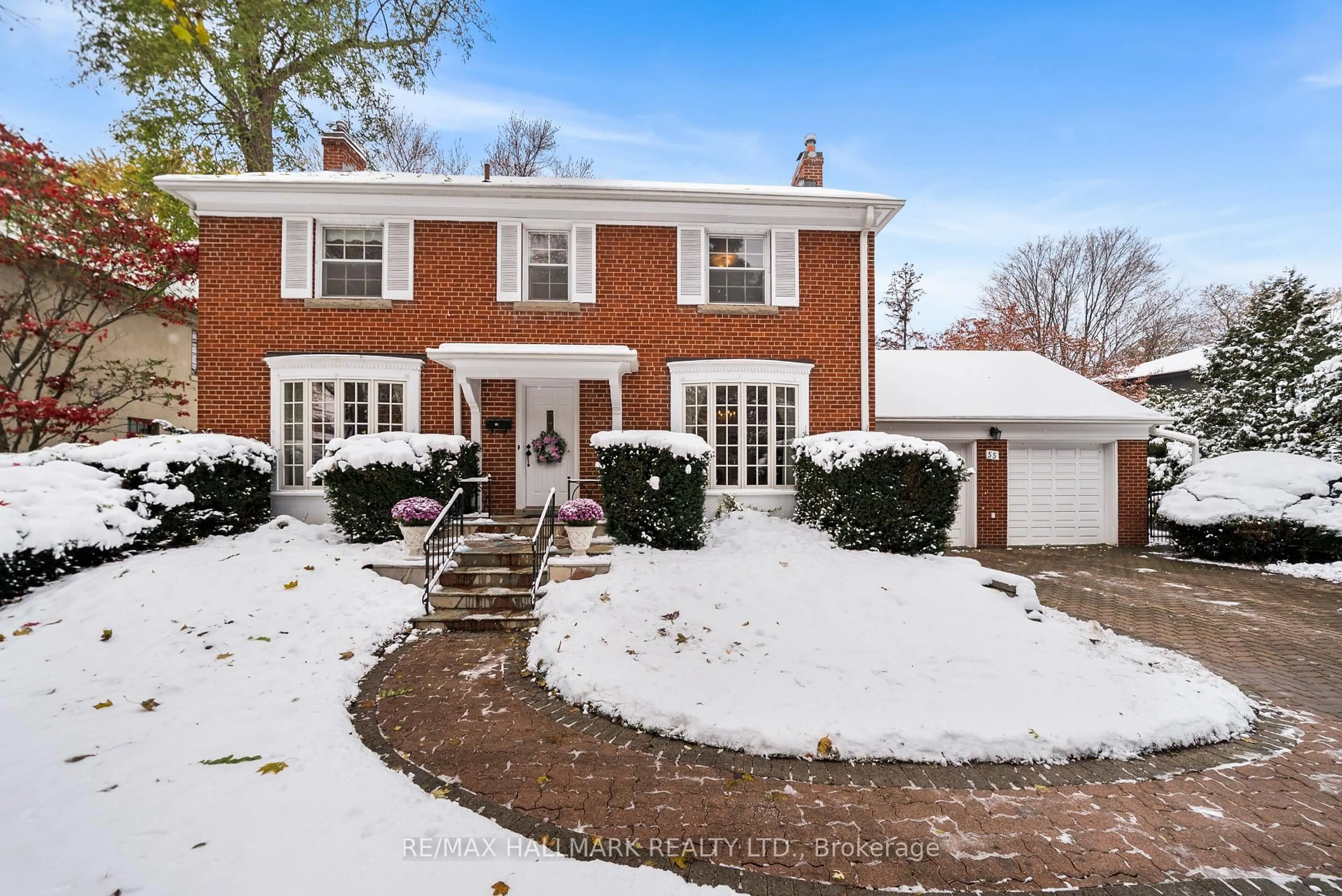 Home with brick exterior material, street for 55 Sandringham Dr, Toronto Ontario M5M 3G4