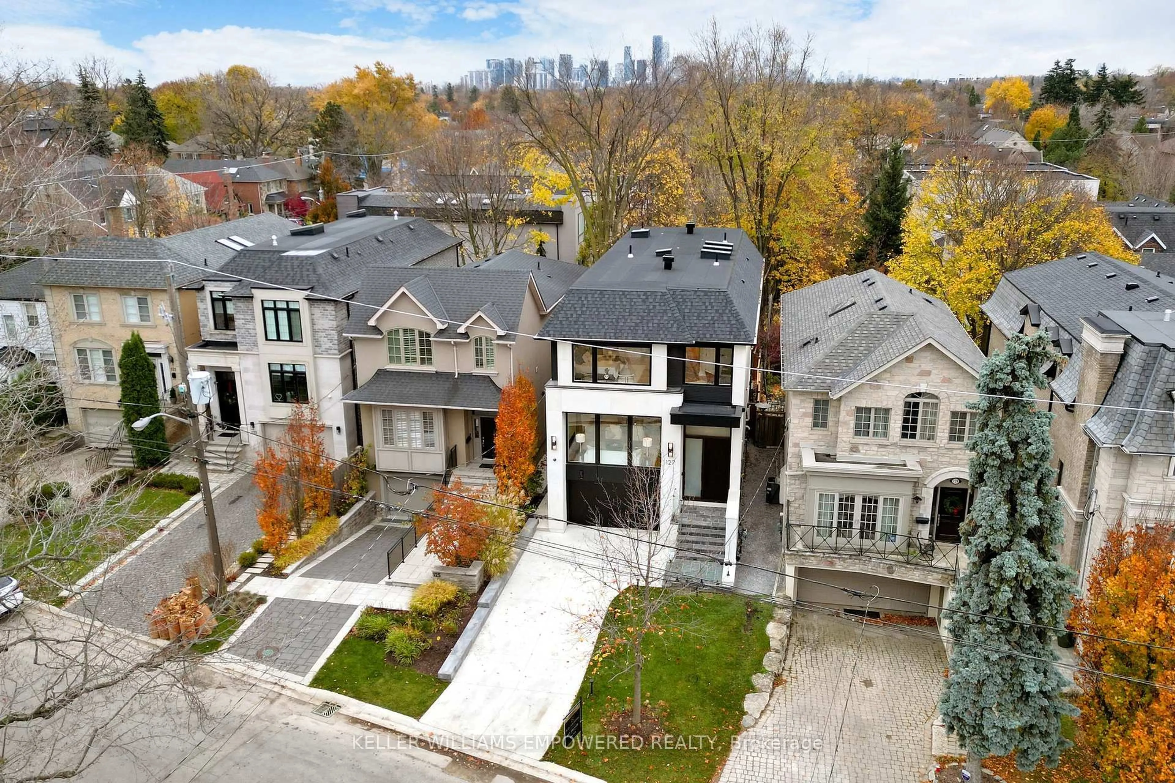 A pic from outside/outdoor area/front of a property/back of a property/a pic from drone, street for 127 Joicey Blvd, Toronto Ontario M5M 2T8