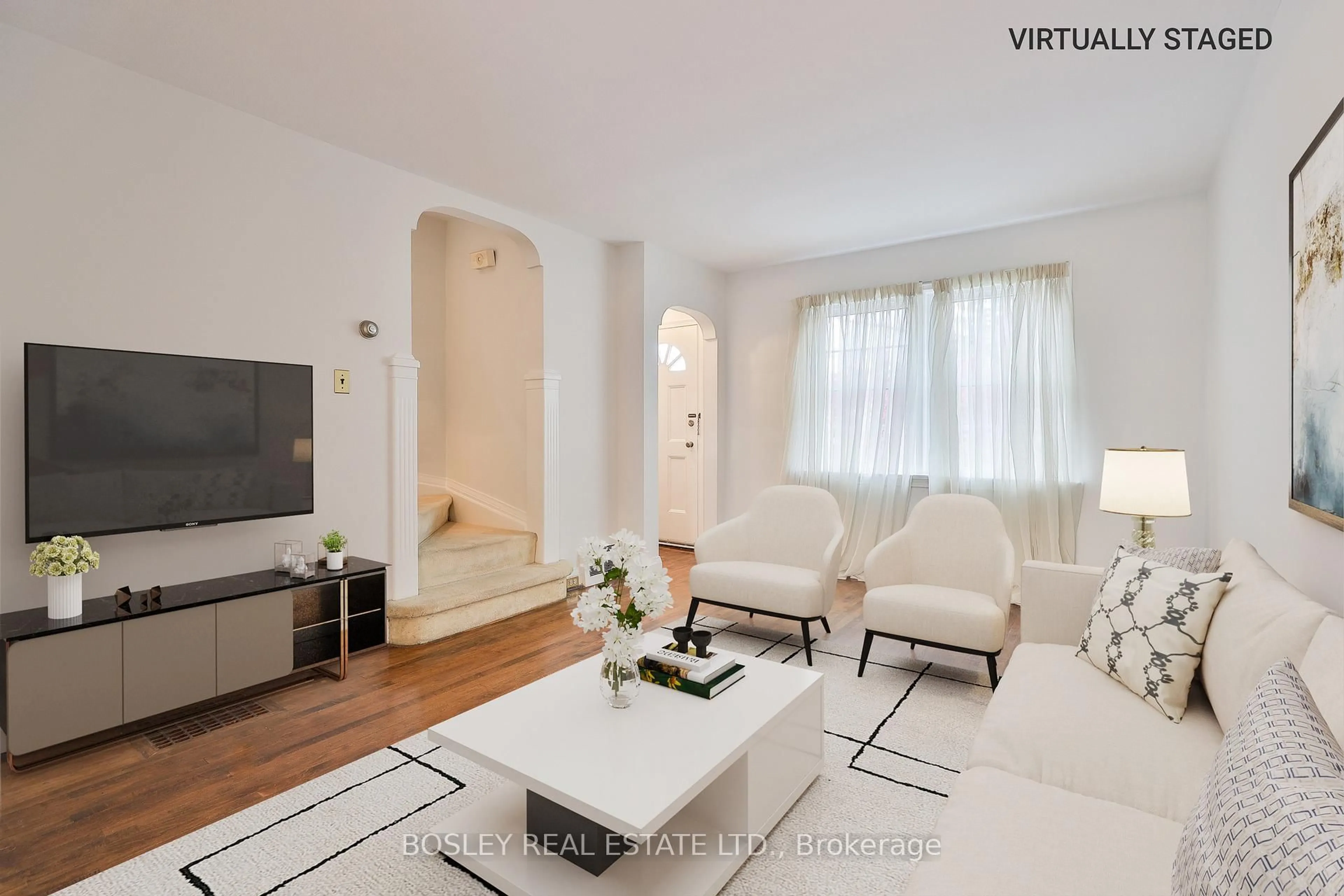 Living room with furniture, unknown for 340 Laird Dr, Toronto Ontario M4G 3X9