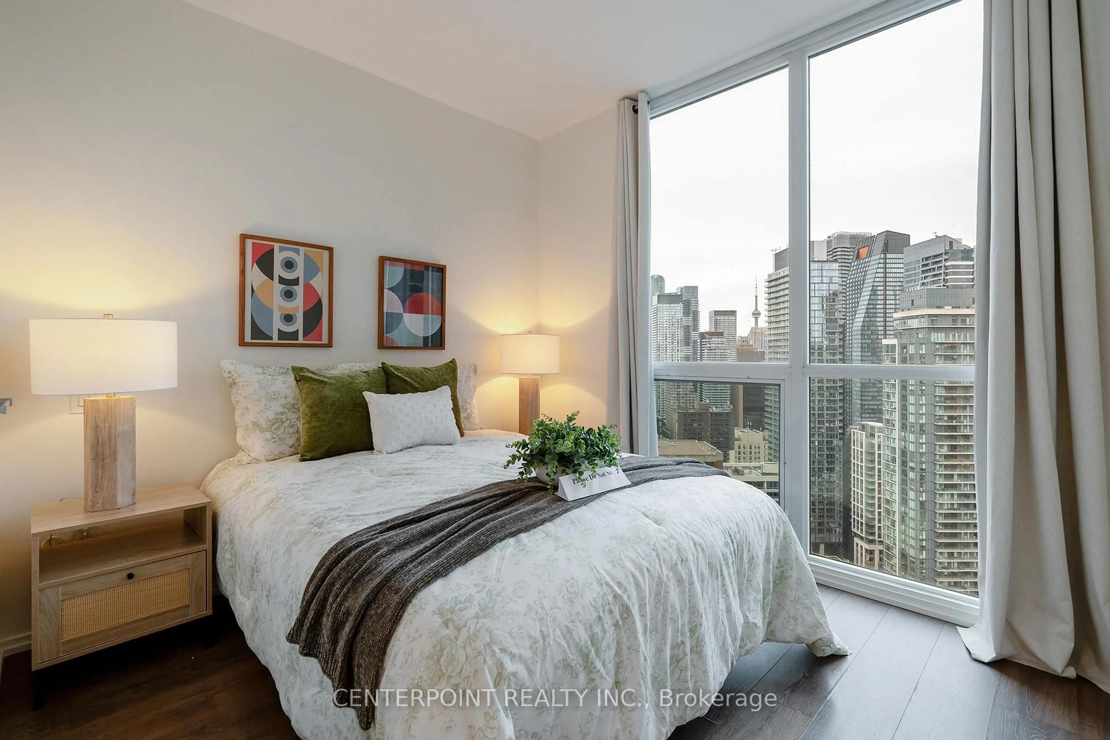 Bedroom with bed, unknown for 45 Charles St #3602, Toronto Ontario M4Y 1S2