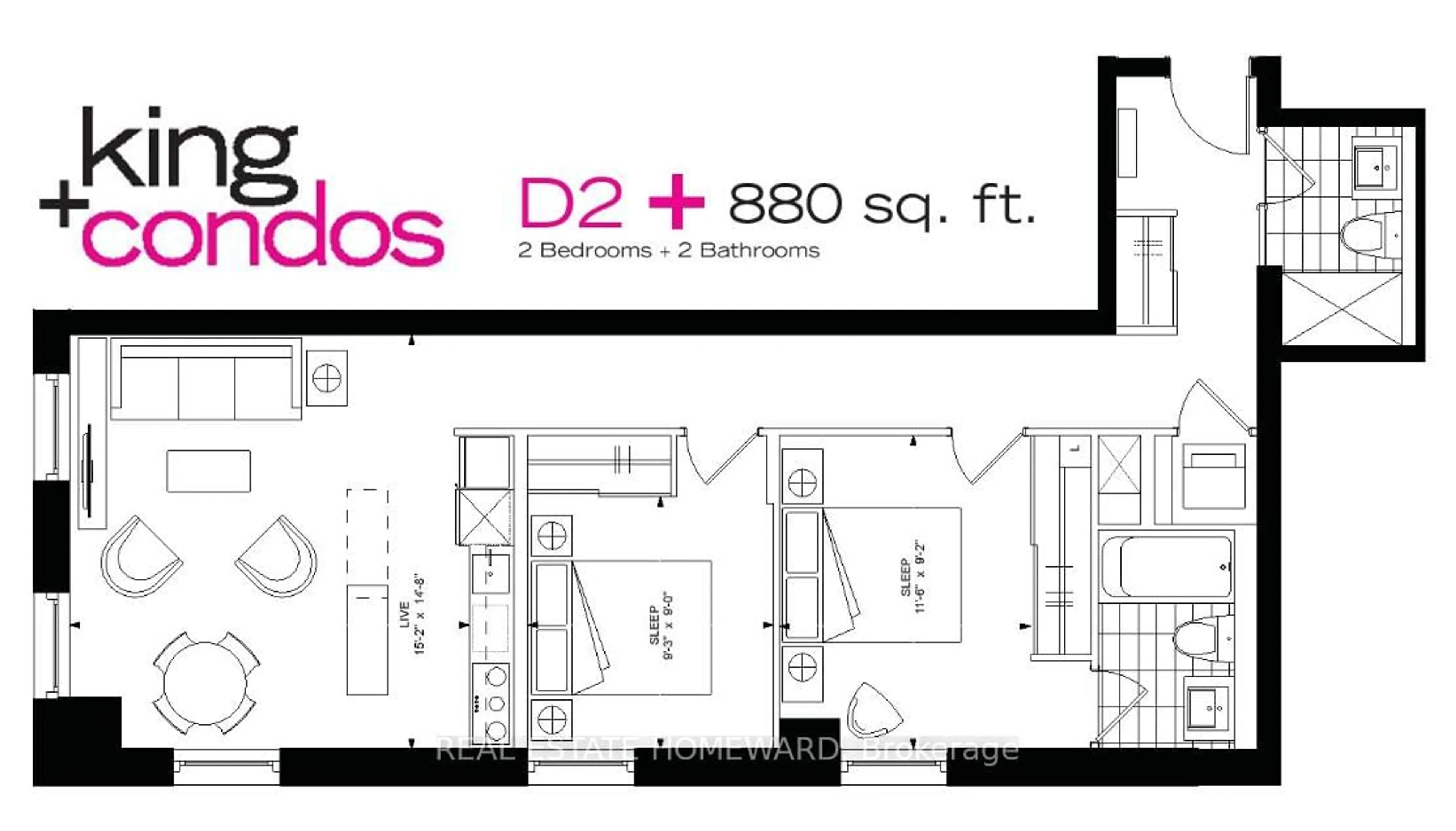 Floor plan for 39 Sherbourne St #304, Toronto Ontario M5A 0L8
