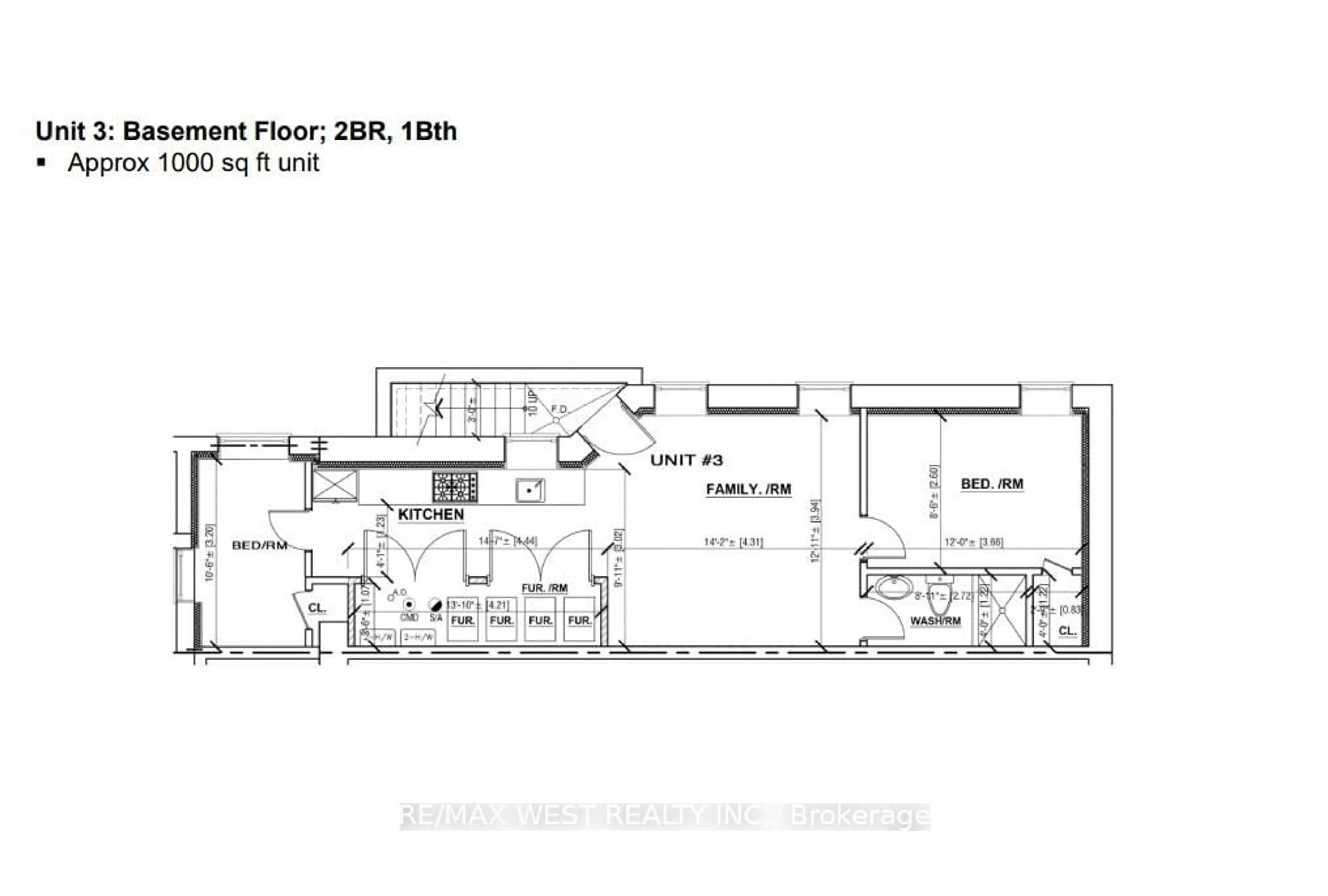 Floor plan for 734 Shaw St, Toronto Ontario M6G 3L7