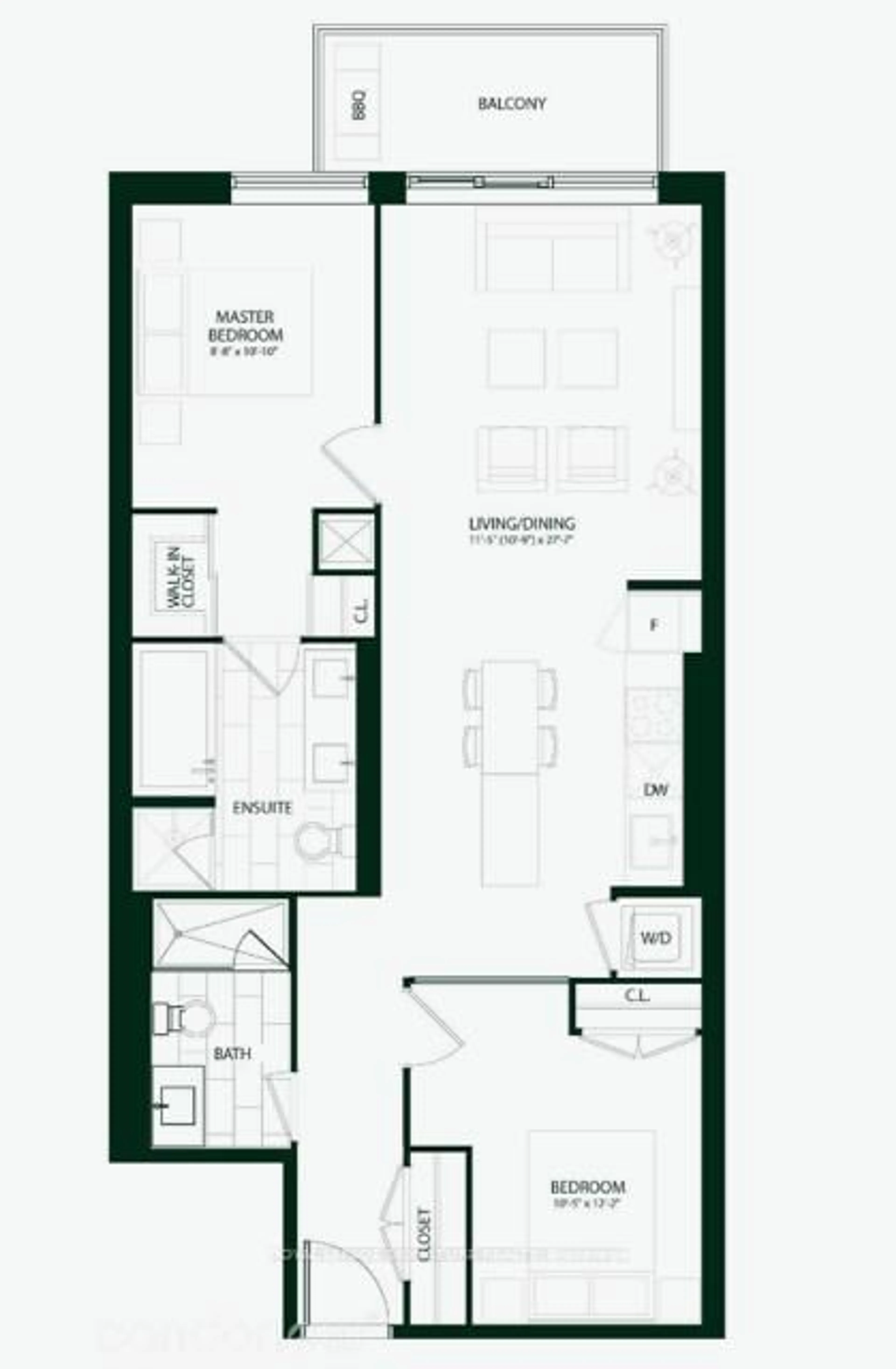 Floor plan for 25 Malcolm Rd #314, Toronto Ontario M4G 0C1