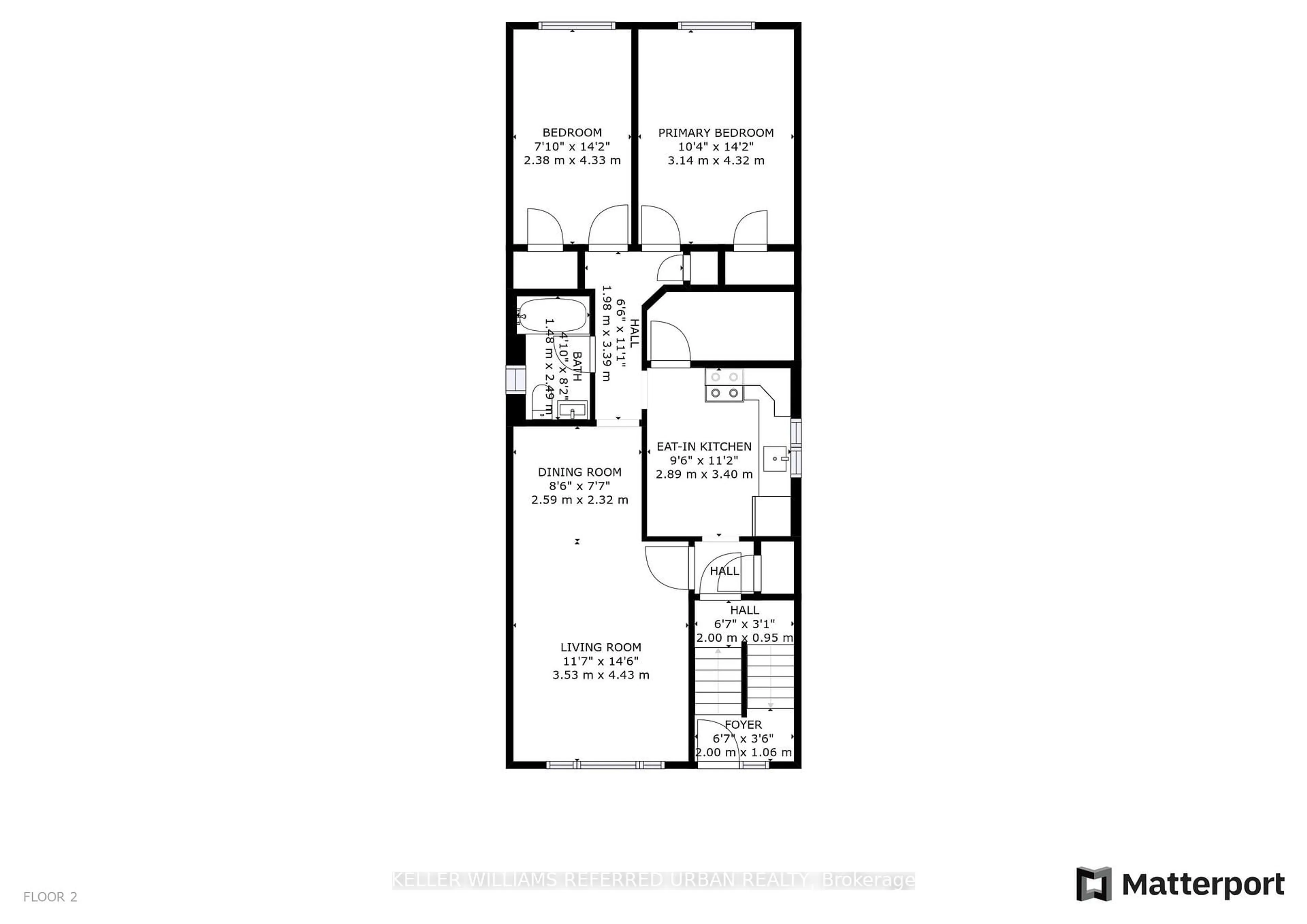 Floor plan for 82 Lanark Ave, Toronto Ontario M6E 2G4