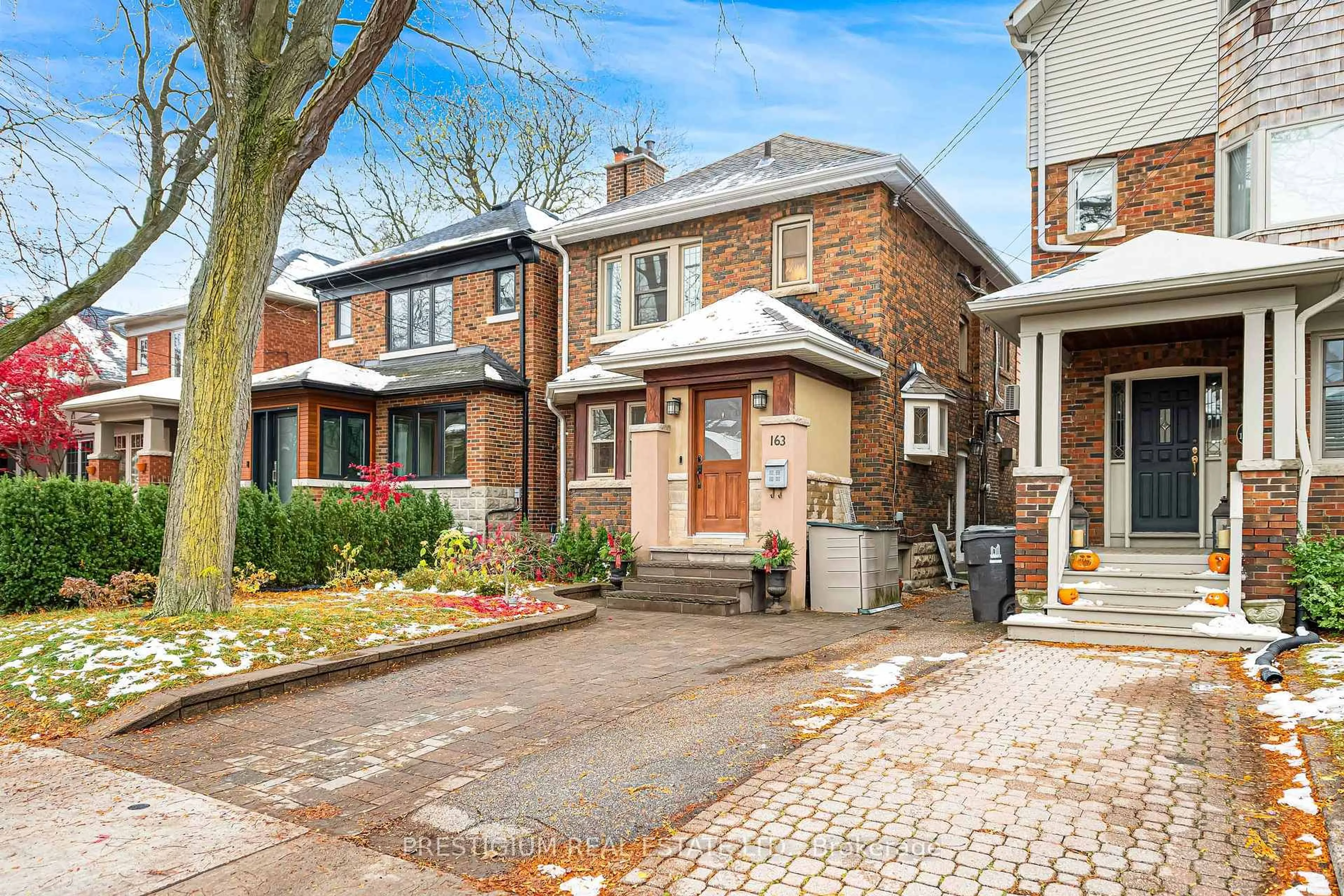 Home with brick exterior material, street for 163 Deloraine Ave, Toronto Ontario M5M 2B1