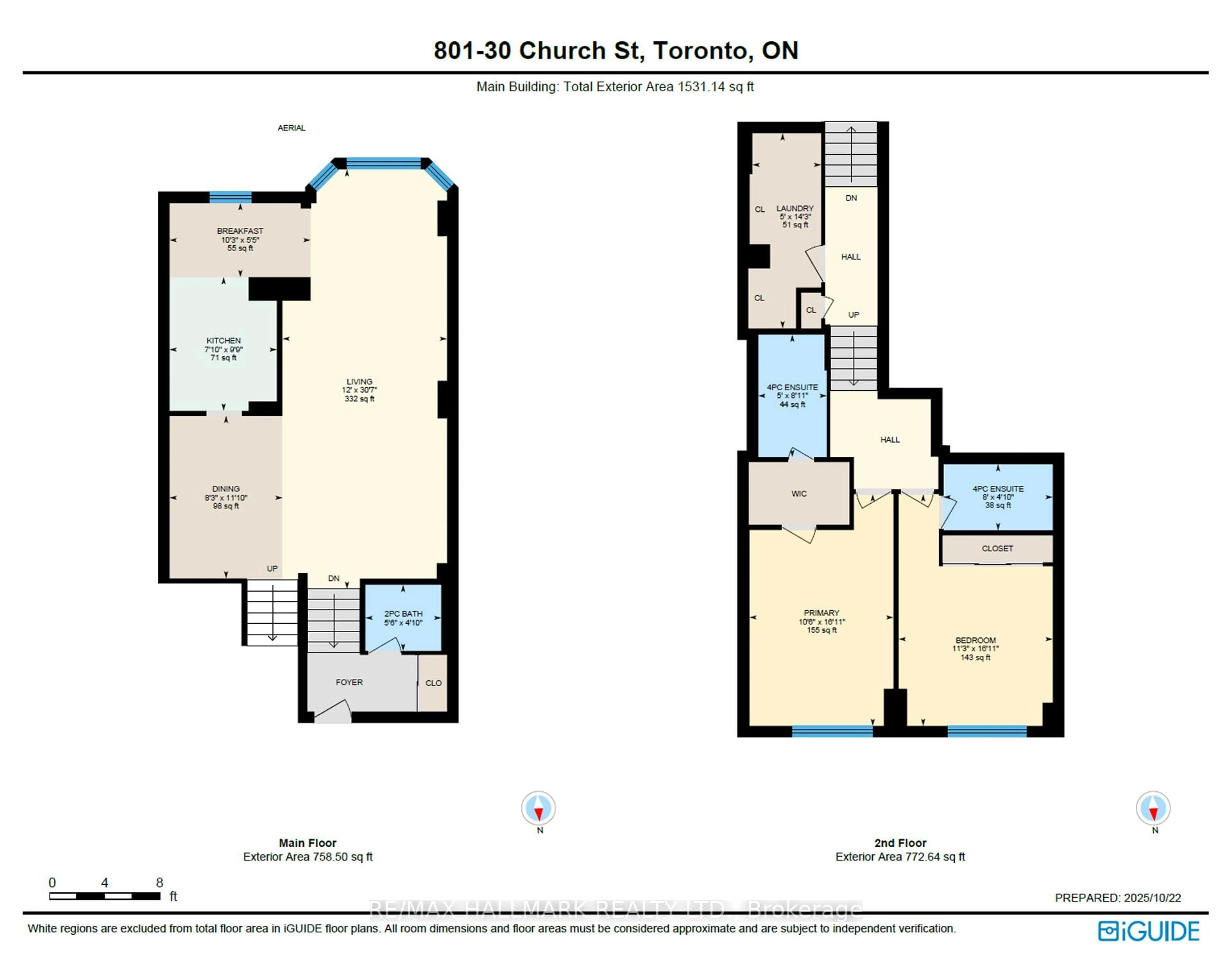 Floor plan for 30 Church St #801, Toronto Ontario M5E 1S7