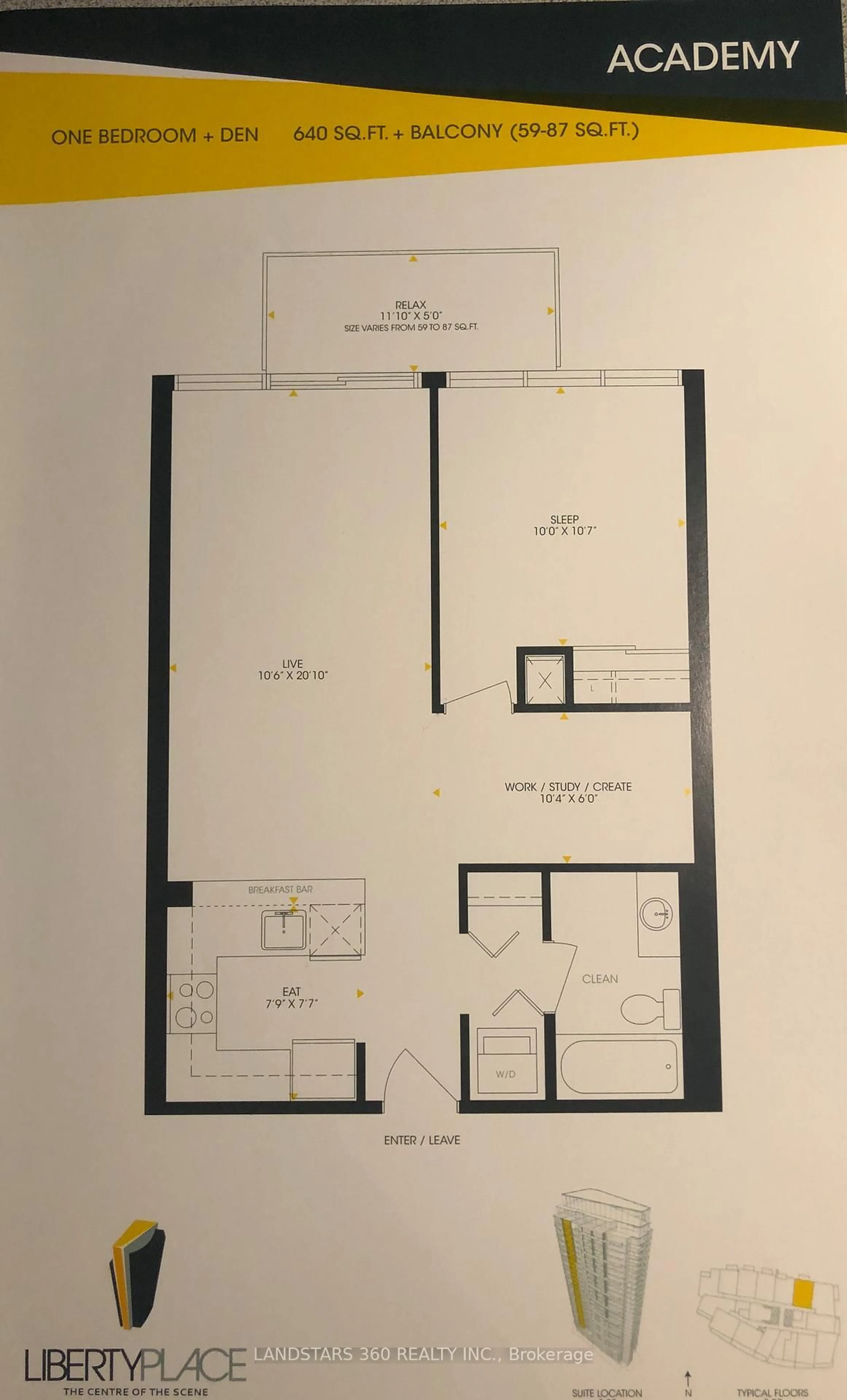 Floor plan for 150 East Liberty St #502, Toronto Ontario M6K 3R5