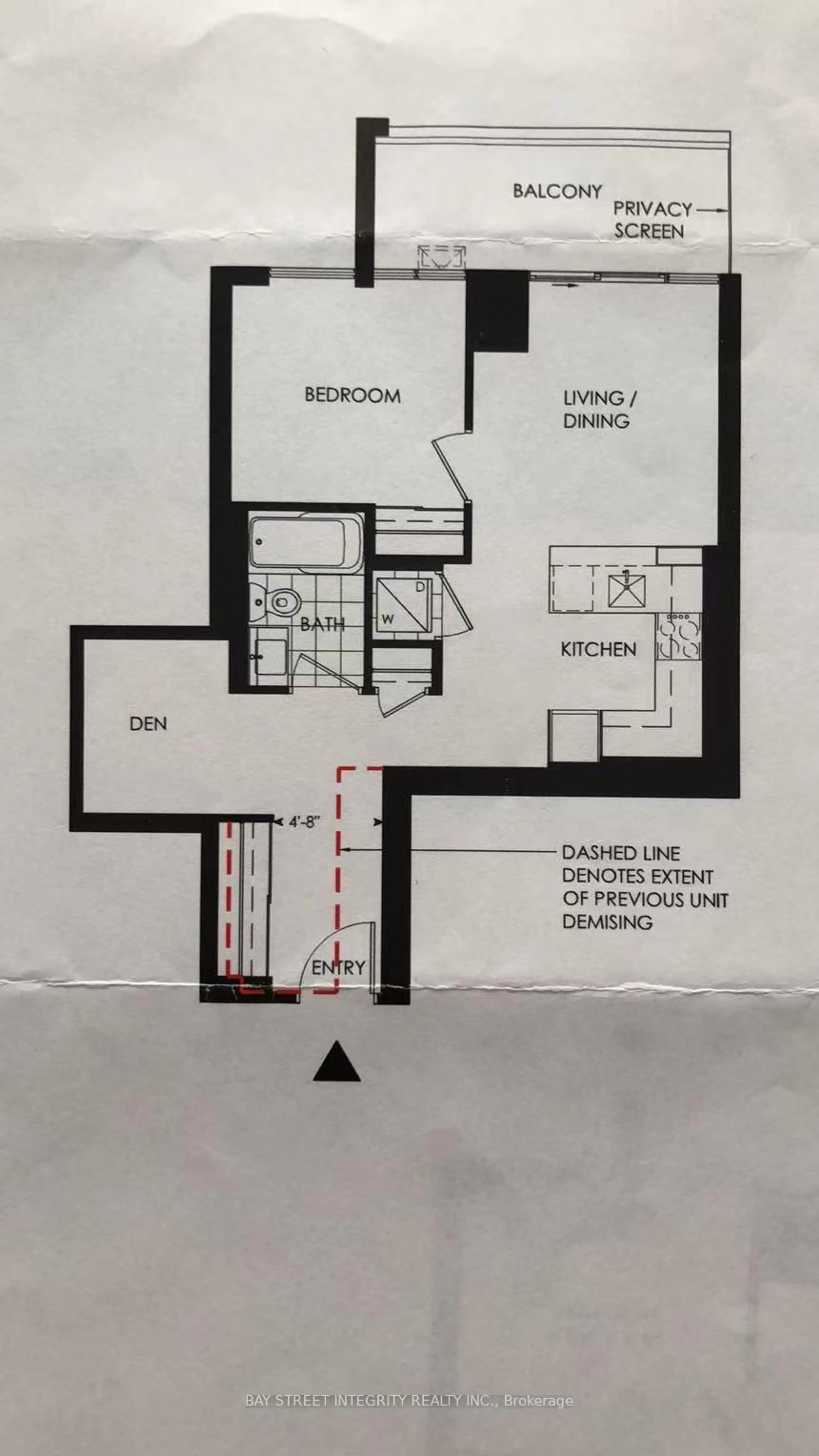Floor plan for 225 Sumach St #W1012, Toronto Ontario M5A 0P8