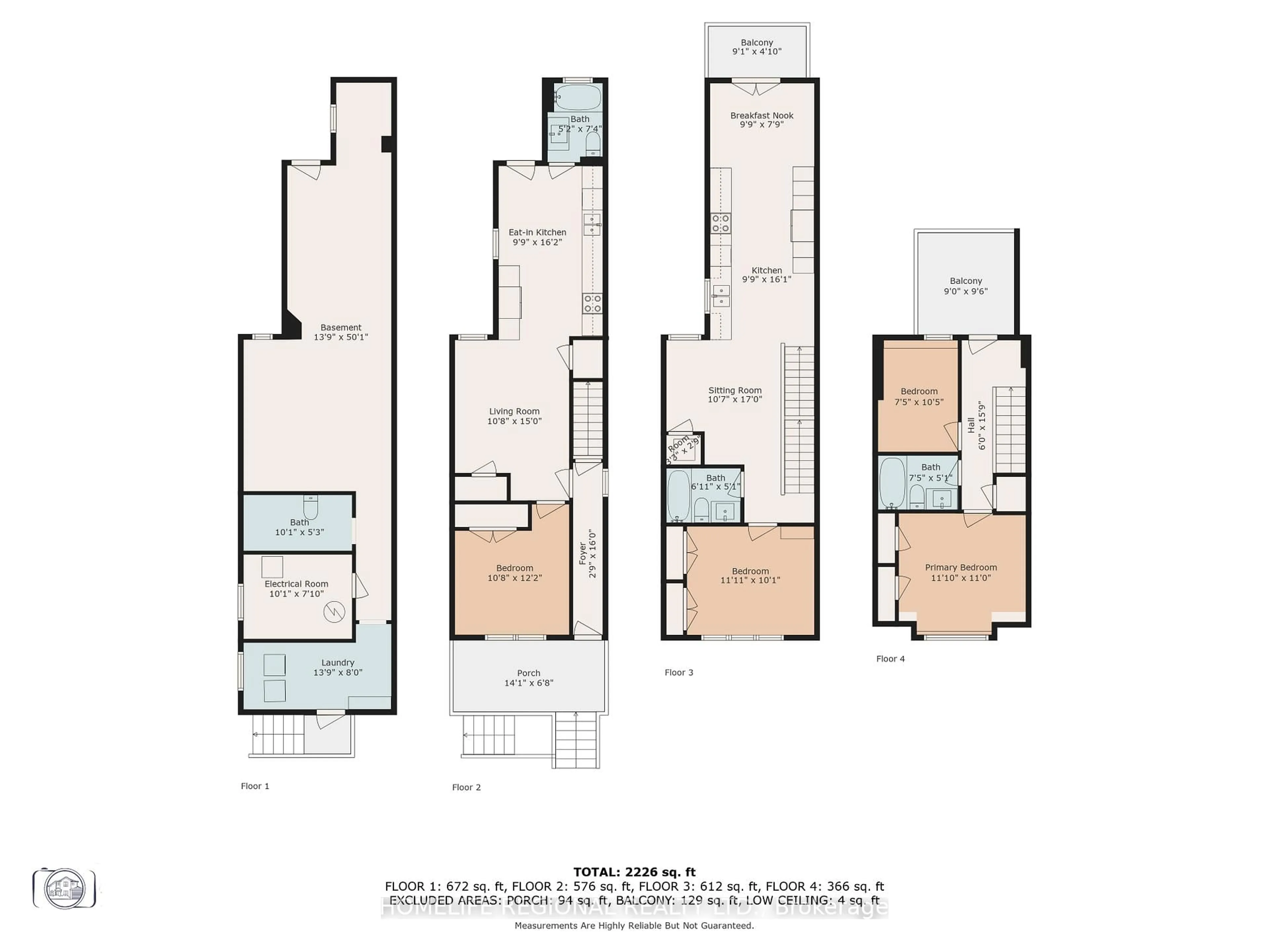 Floor plan for 204 Roxton Rd, Toronto Ontario M6J 2Y5