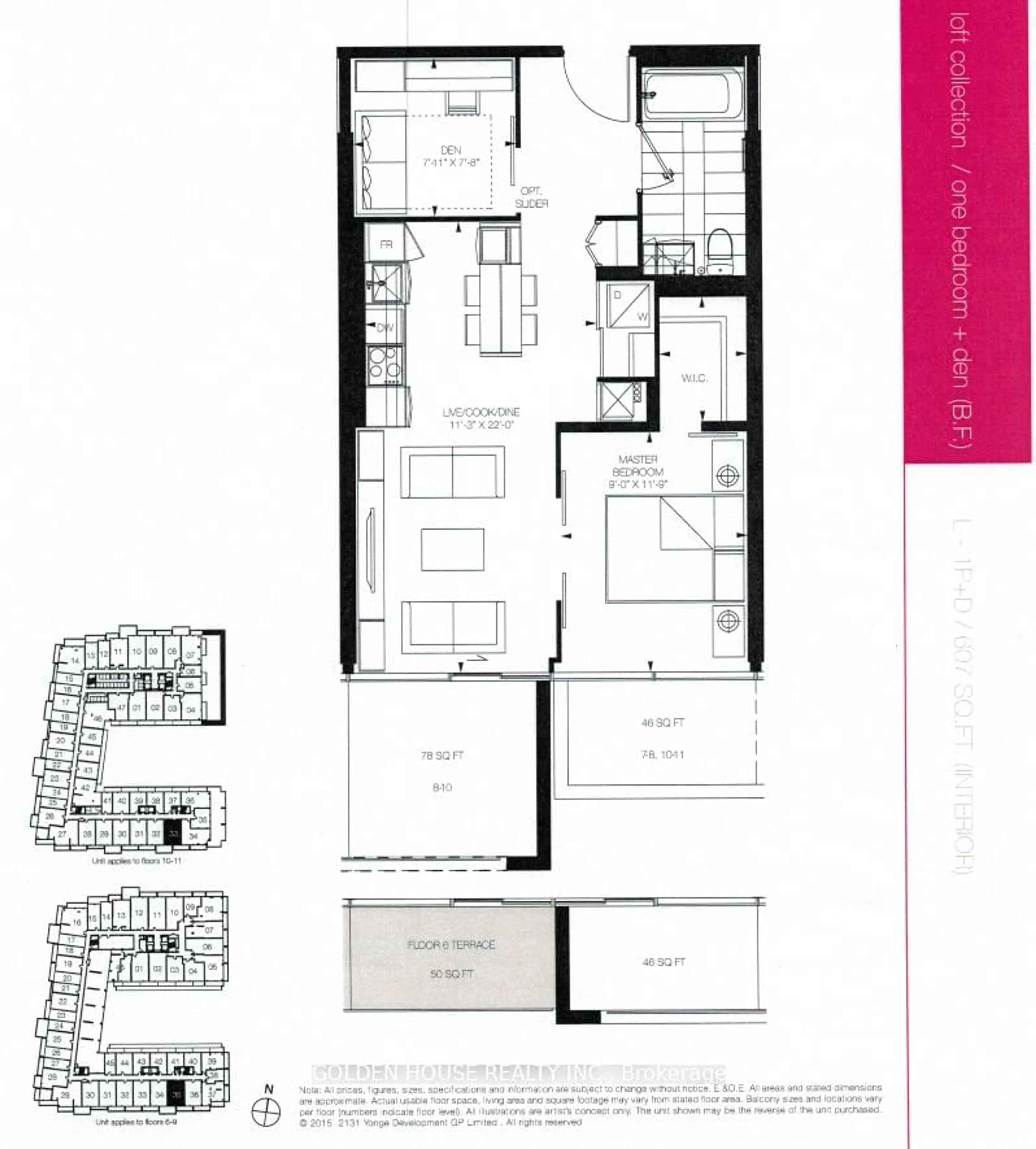 Floor plan for 8 Hillsdale Ave #735, Toronto Ontario M4S 0B2