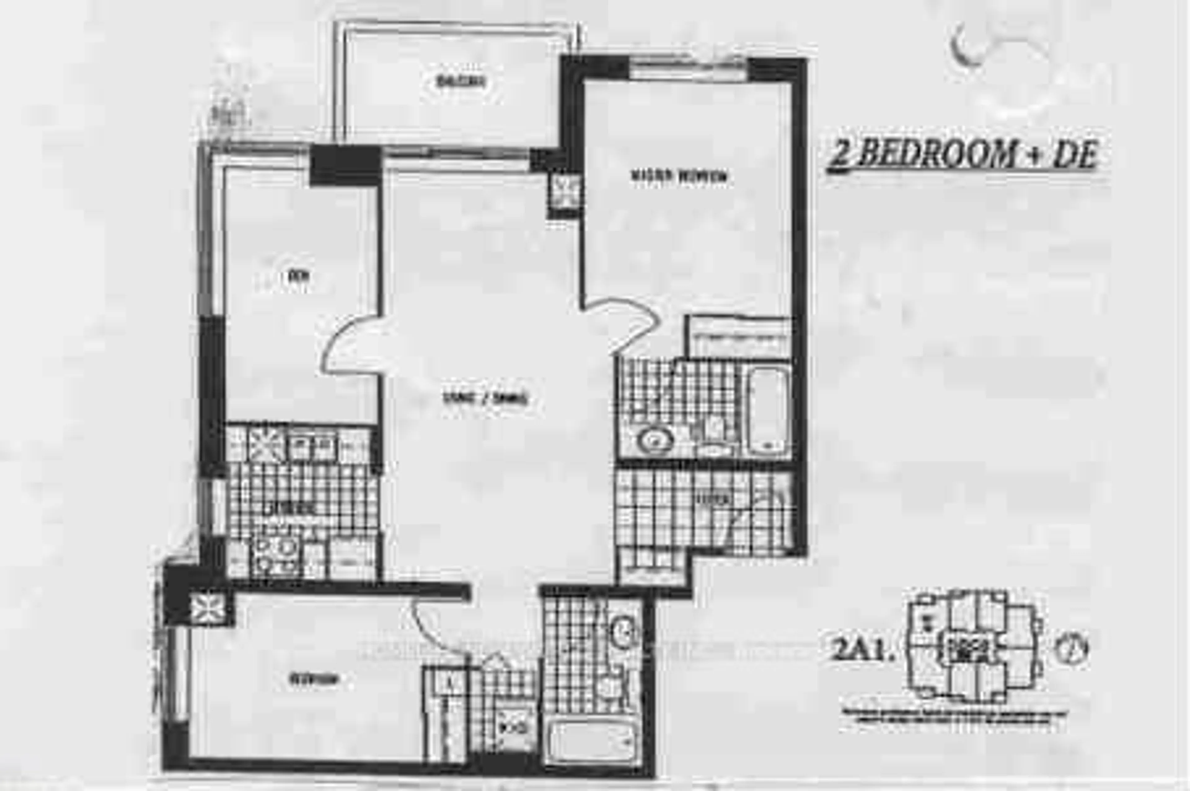 Floor plan for 3 Pemberton Ave #1703, Toronto Ontario M2M 4M1