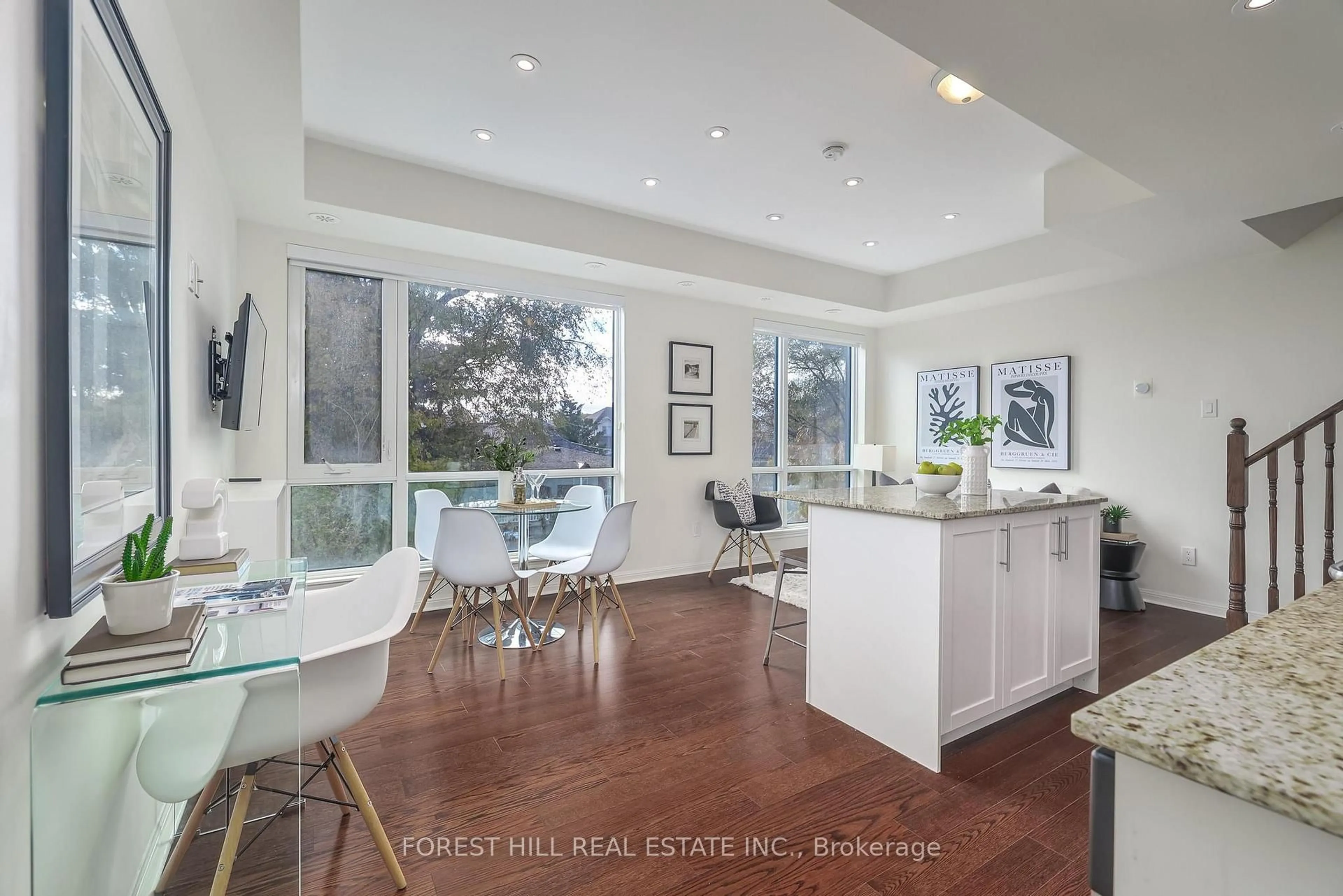 Open concept kitchen, ceramic/tile floor for 639 Lawrence Ave #318, Toronto Ontario M6A 1A9