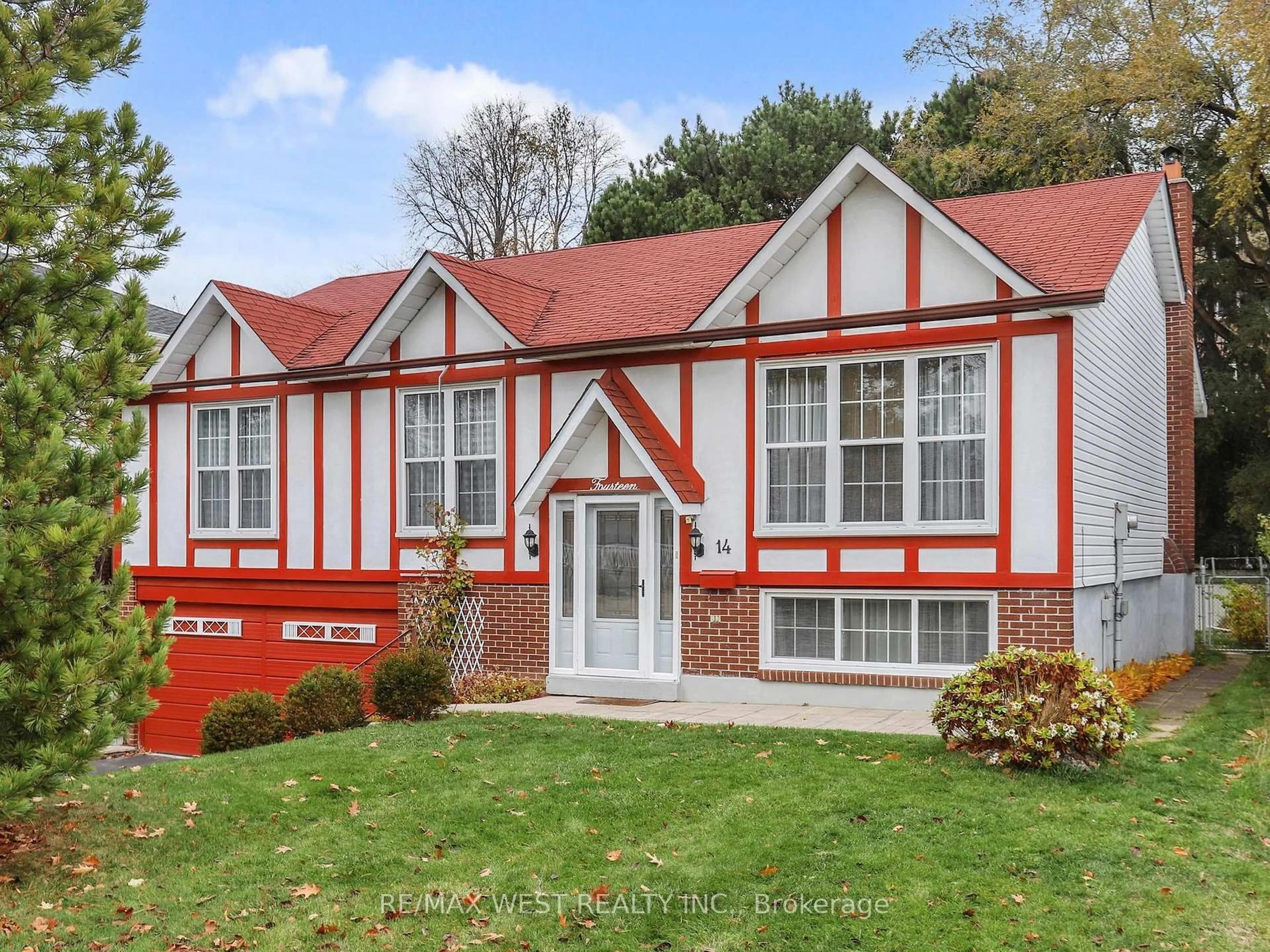 Home with vinyl exterior material, street for 14 Chalet Rd, Toronto Ontario M2J 3V4