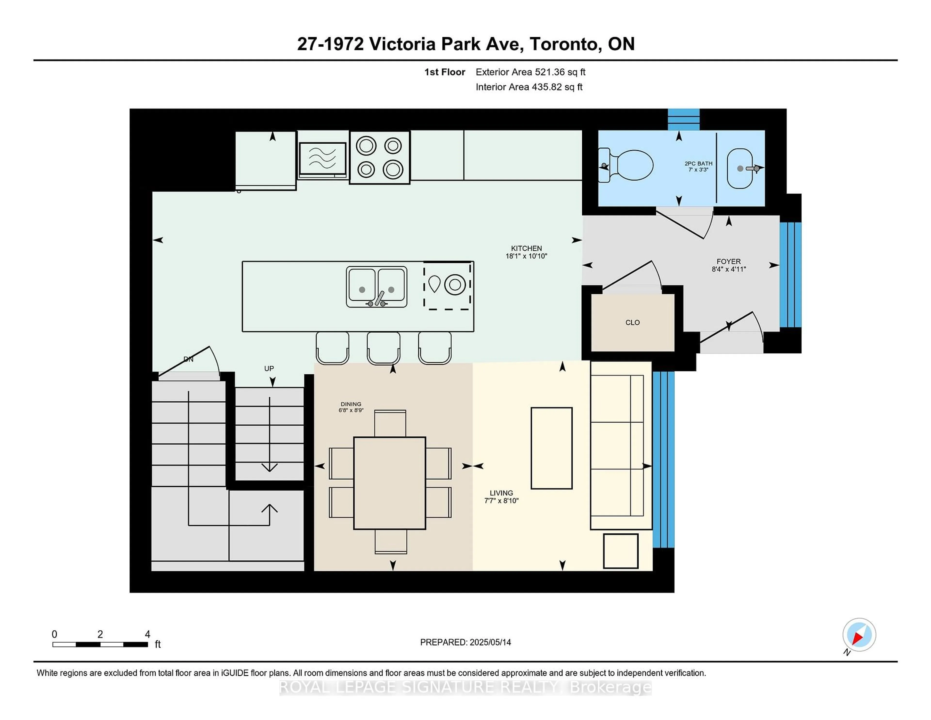 Floor plan for 1972 Victoria Park Ave #27, Toronto Ontario M1R 1V1