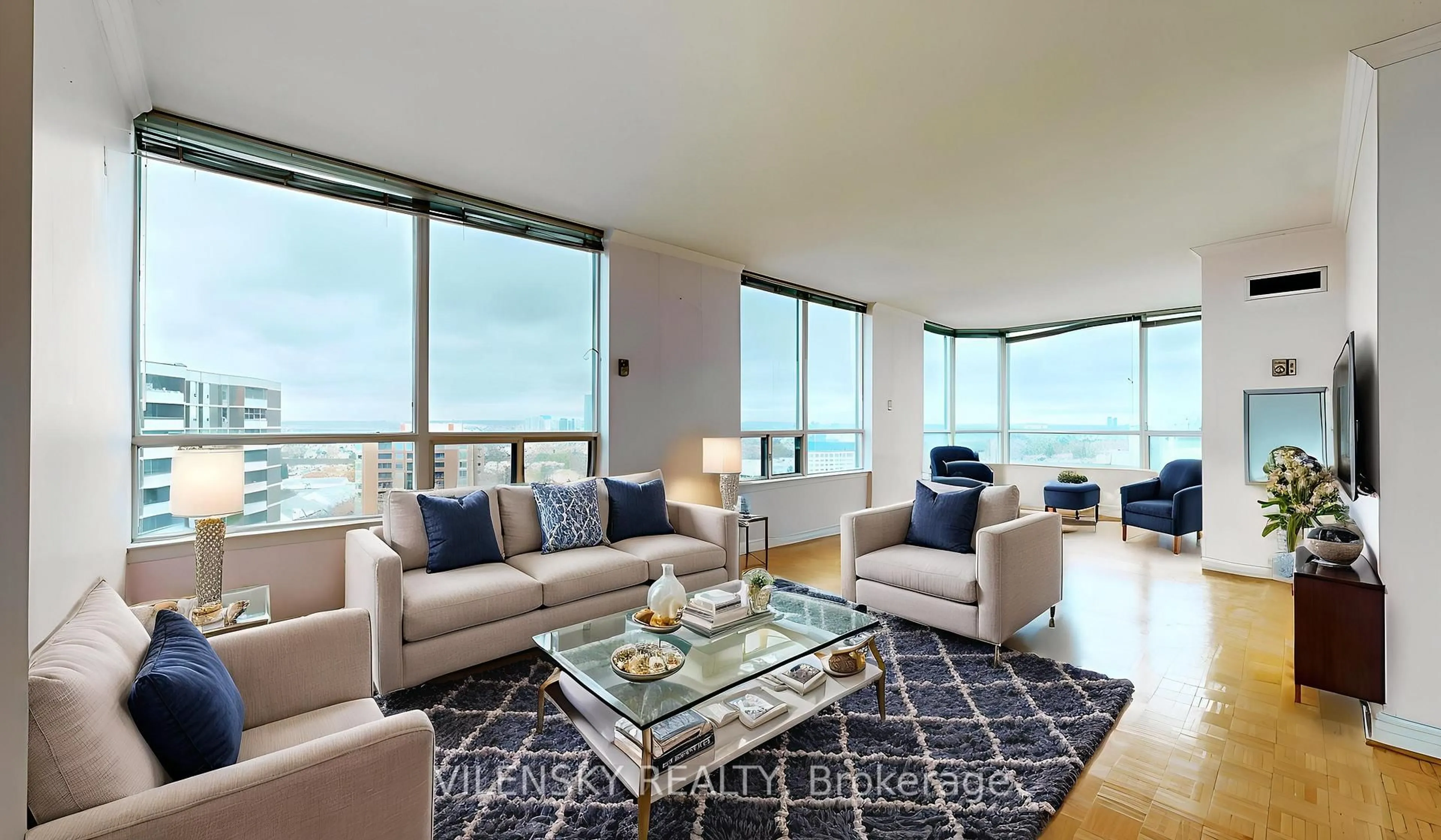 Living room with furniture, unknown for 1101 Steeles Ave #1603, Toronto Ontario M2R 3W5