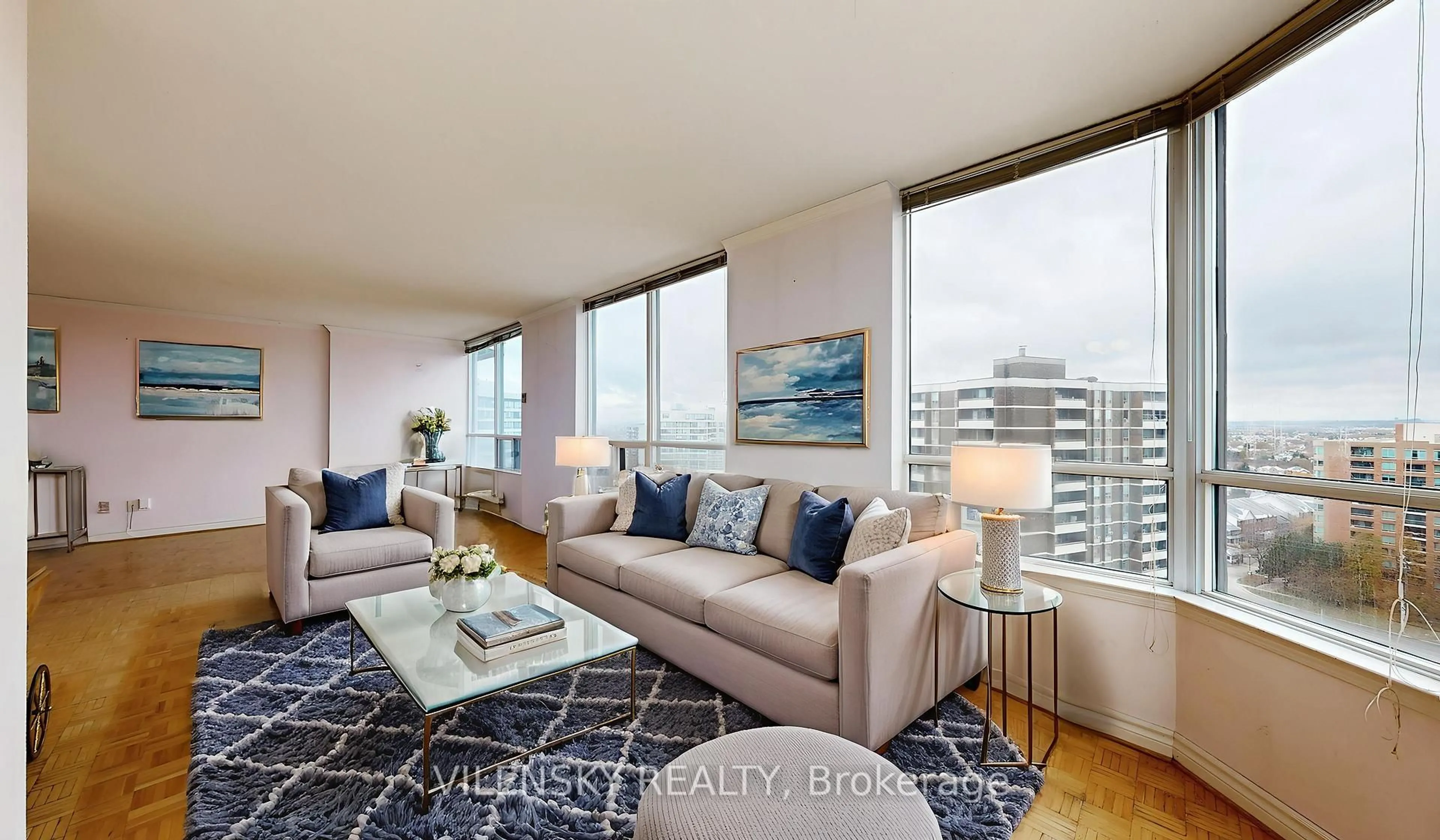 Living room with furniture, unknown for 1101 Steeles Ave #1603, Toronto Ontario M2R 3W5