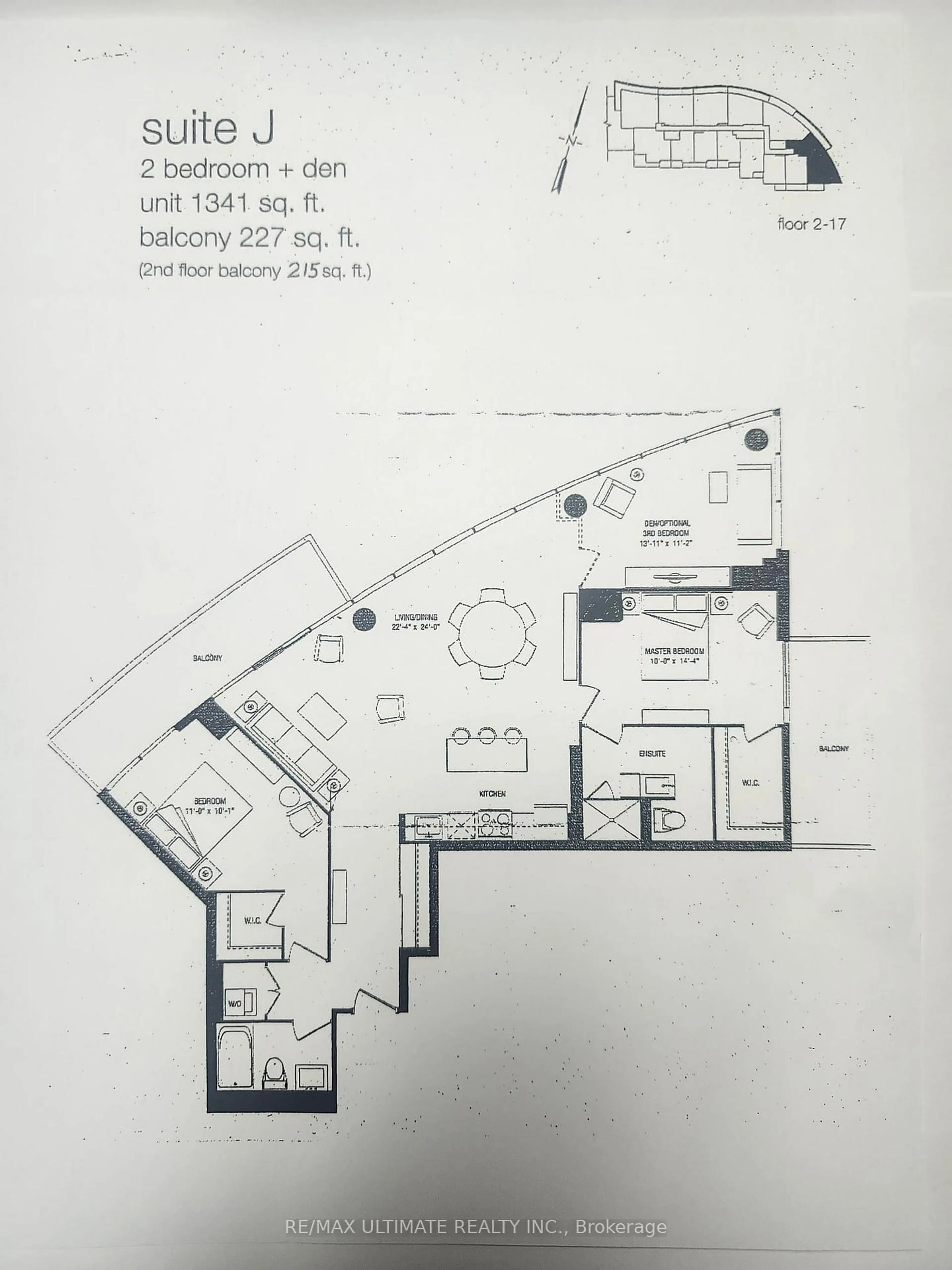 Floor plan for 35 Brian Peck Cres #807, Toronto Ontario M4G 0A5