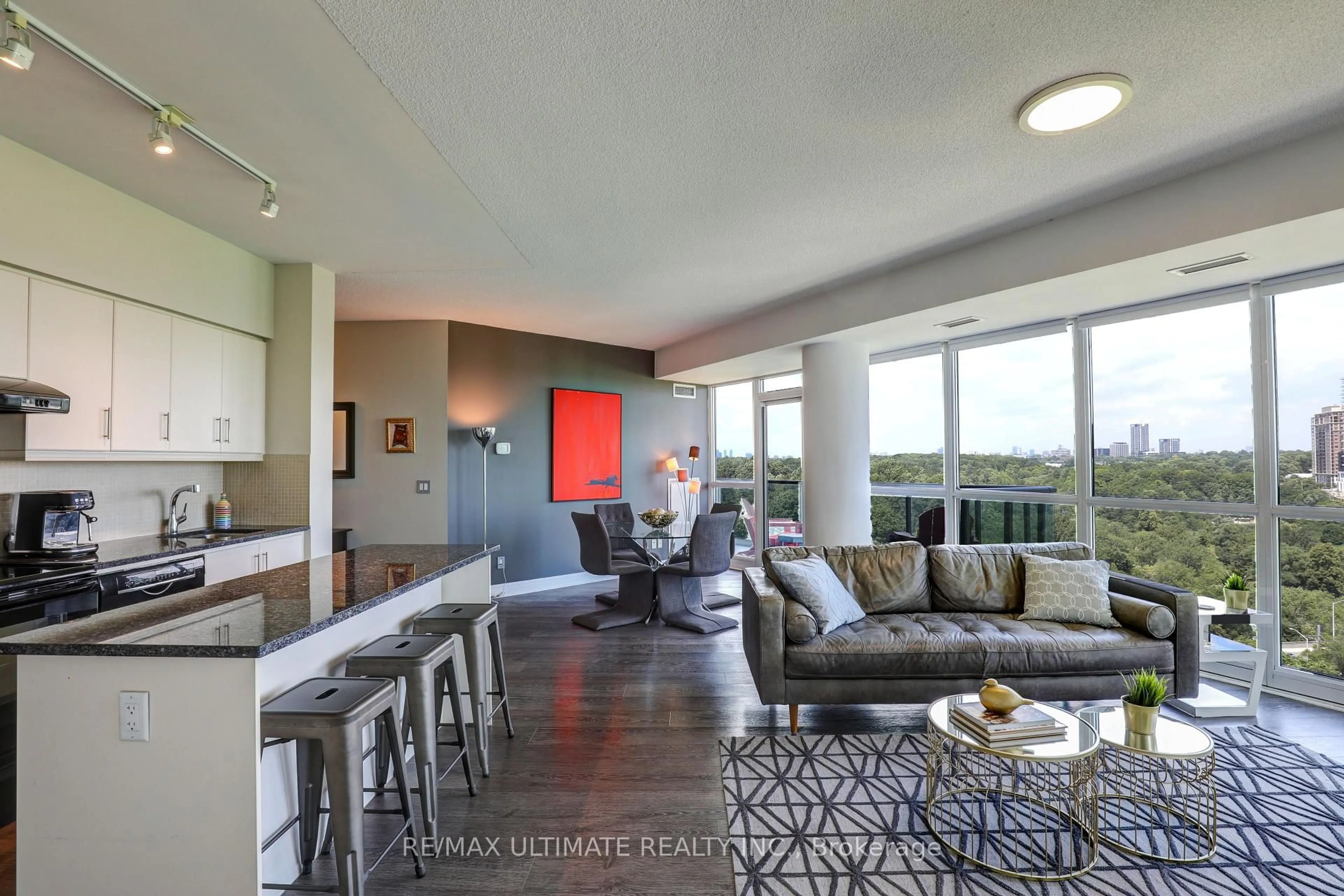 Living room with furniture, unknown for 35 Brian Peck Cres #807, Toronto Ontario M4G 0A5