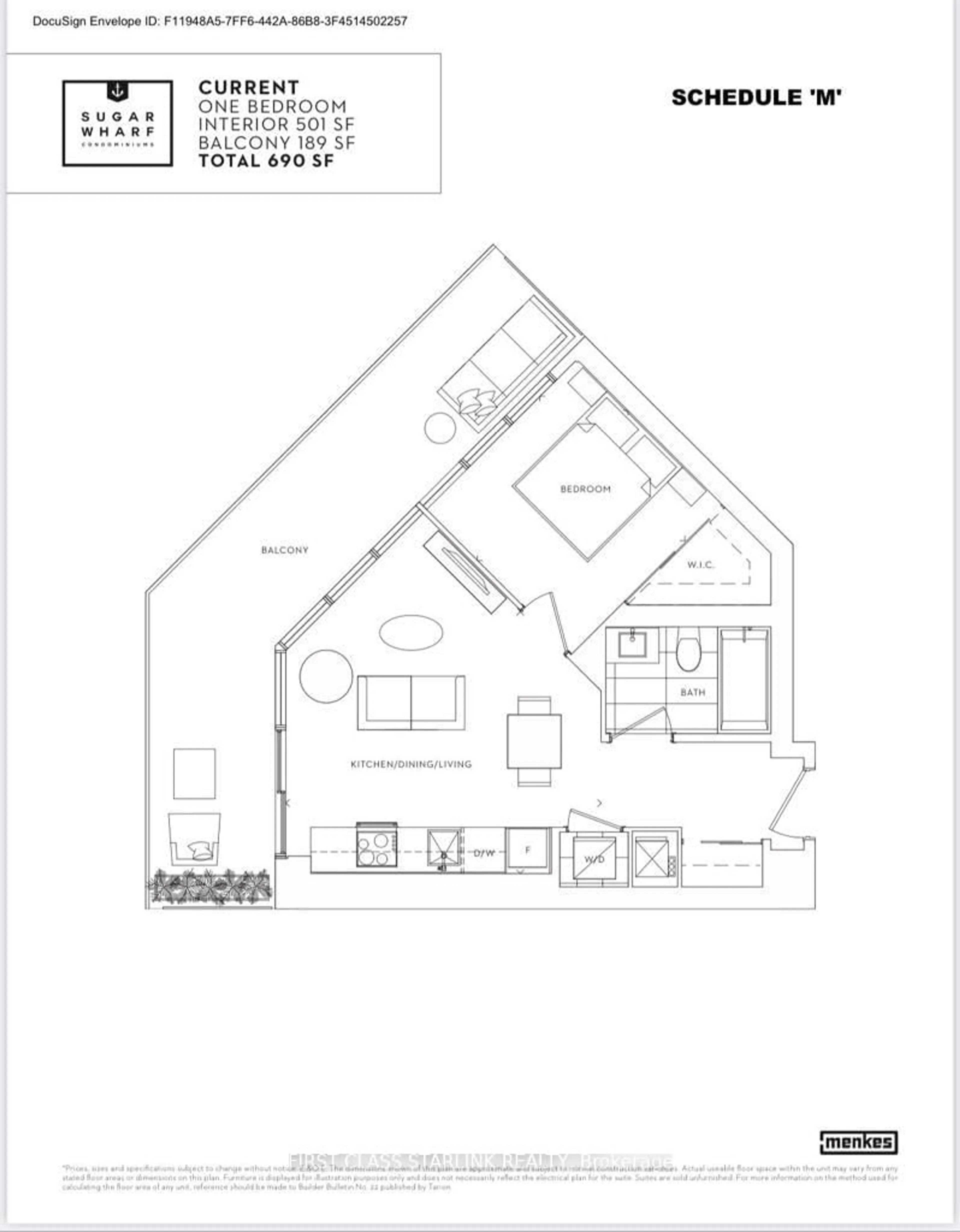 Floor plan for 138 Downes St #5311, Toronto Ontario M5E 0E4