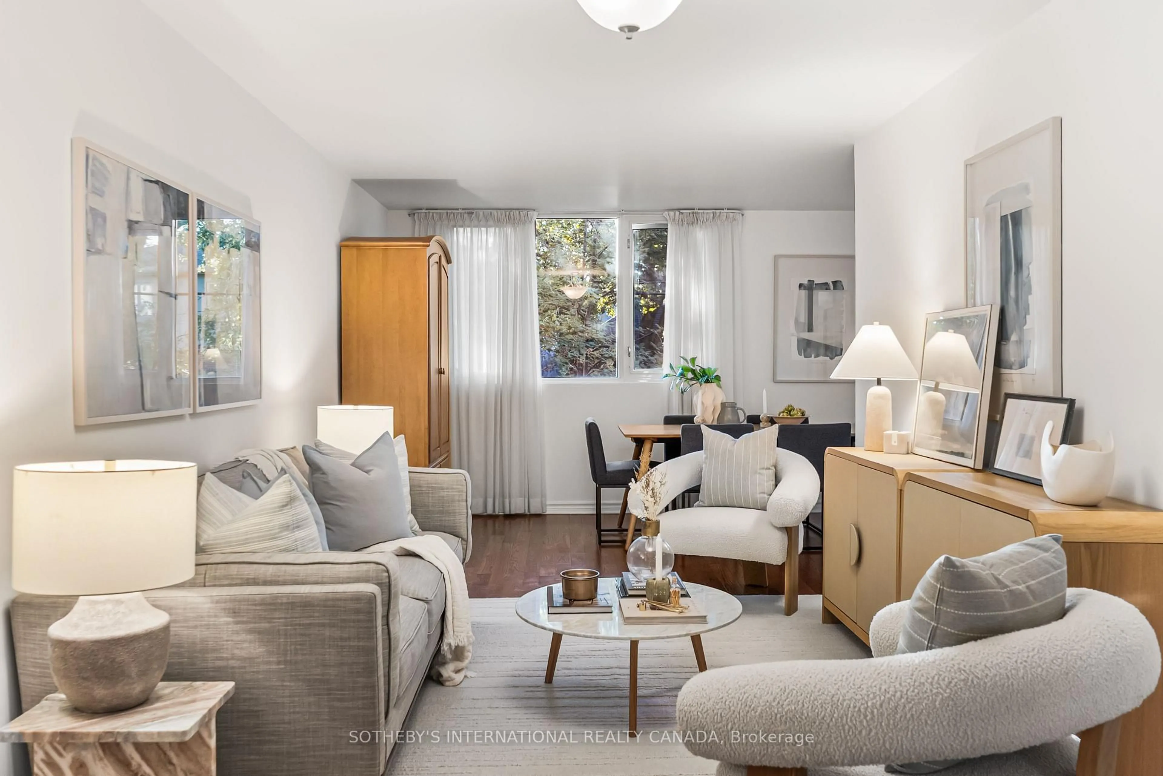 Living room with furniture, unknown for 356 Mcrae Dr #209, Toronto Ontario M4G 4G4