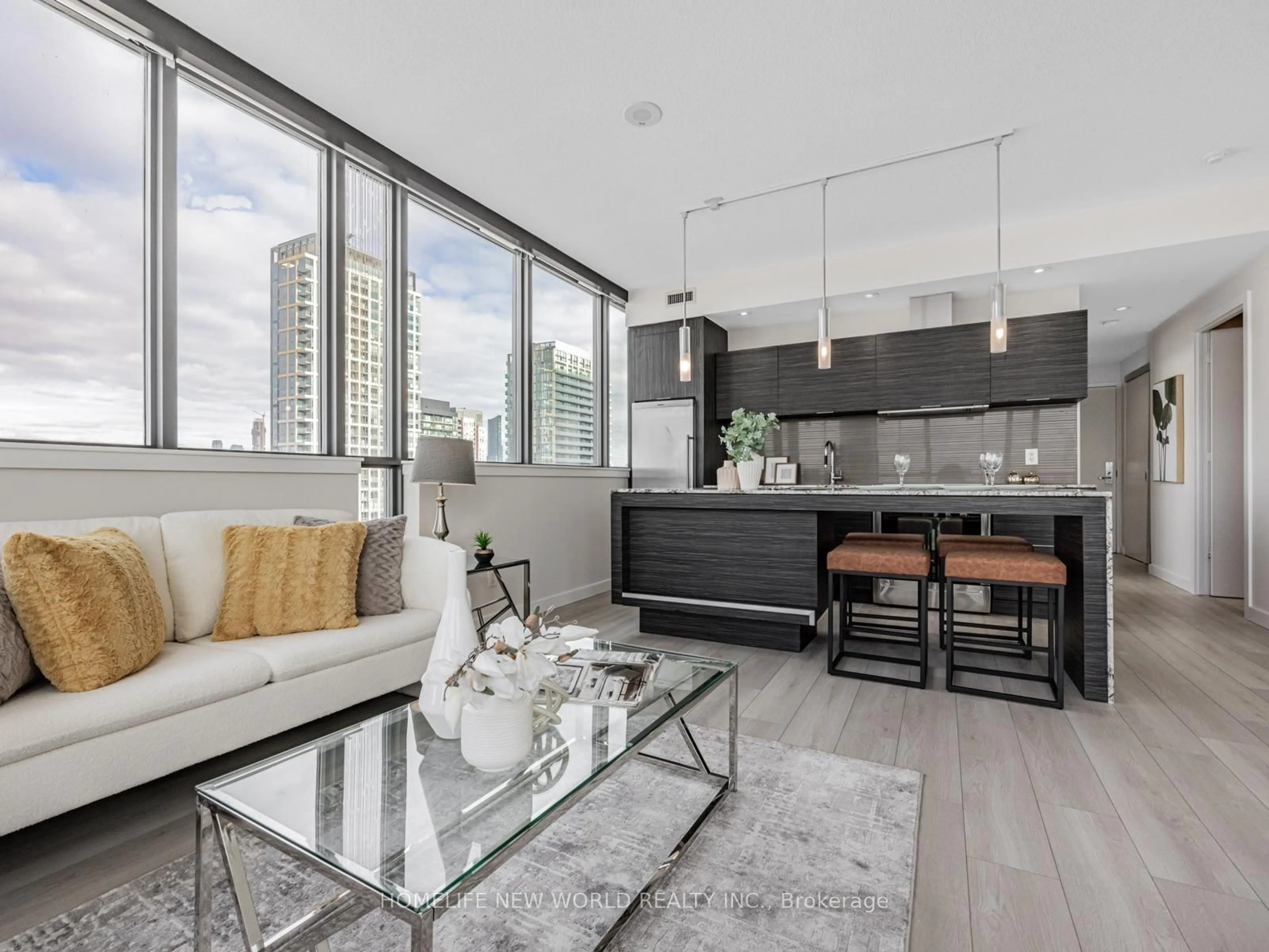 Living room with furniture, unknown for 8 Charlotte St #2802, Toronto Ontario M5V 0K4