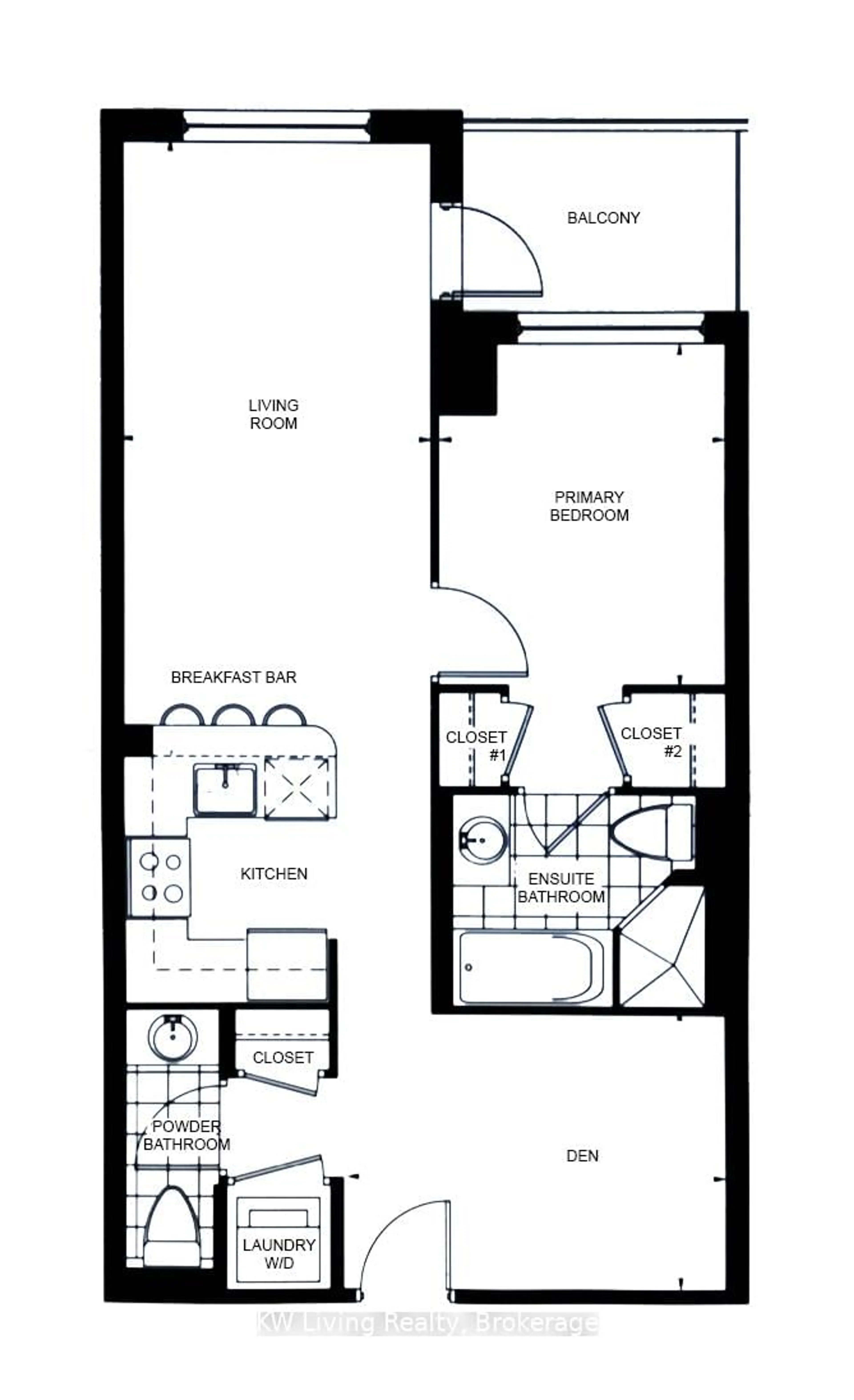 Floor plan for 225 Wellesley St #509, Toronto Ontario M4X 1X8