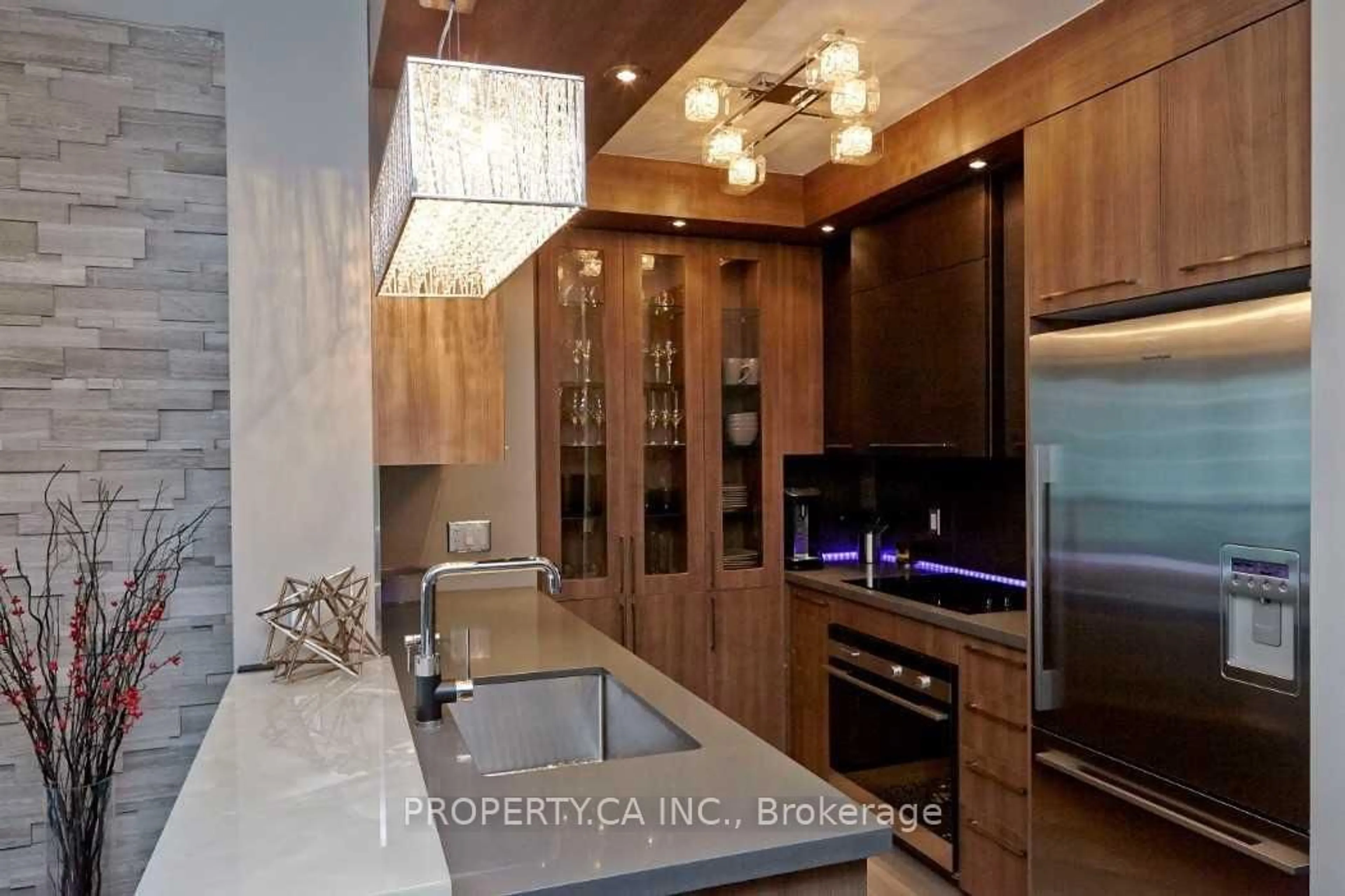 Contemporary kitchen, ceramic/tile floor for 10 Yonge St #3604, Toronto Ontario M5E 1R4