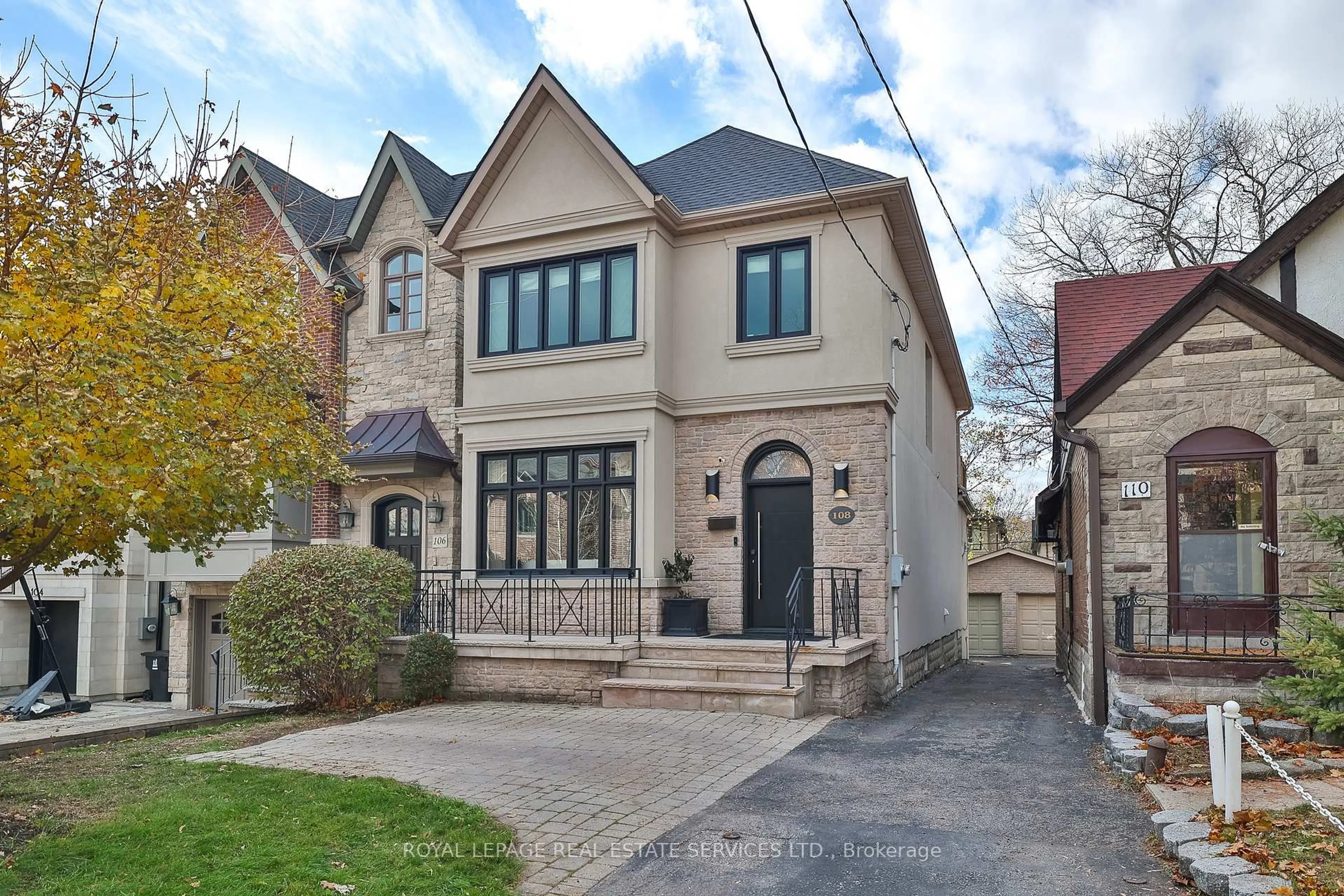 Home with brick exterior material, street for 108 Castlewood Dr, Toronto Ontario M5N 2L4