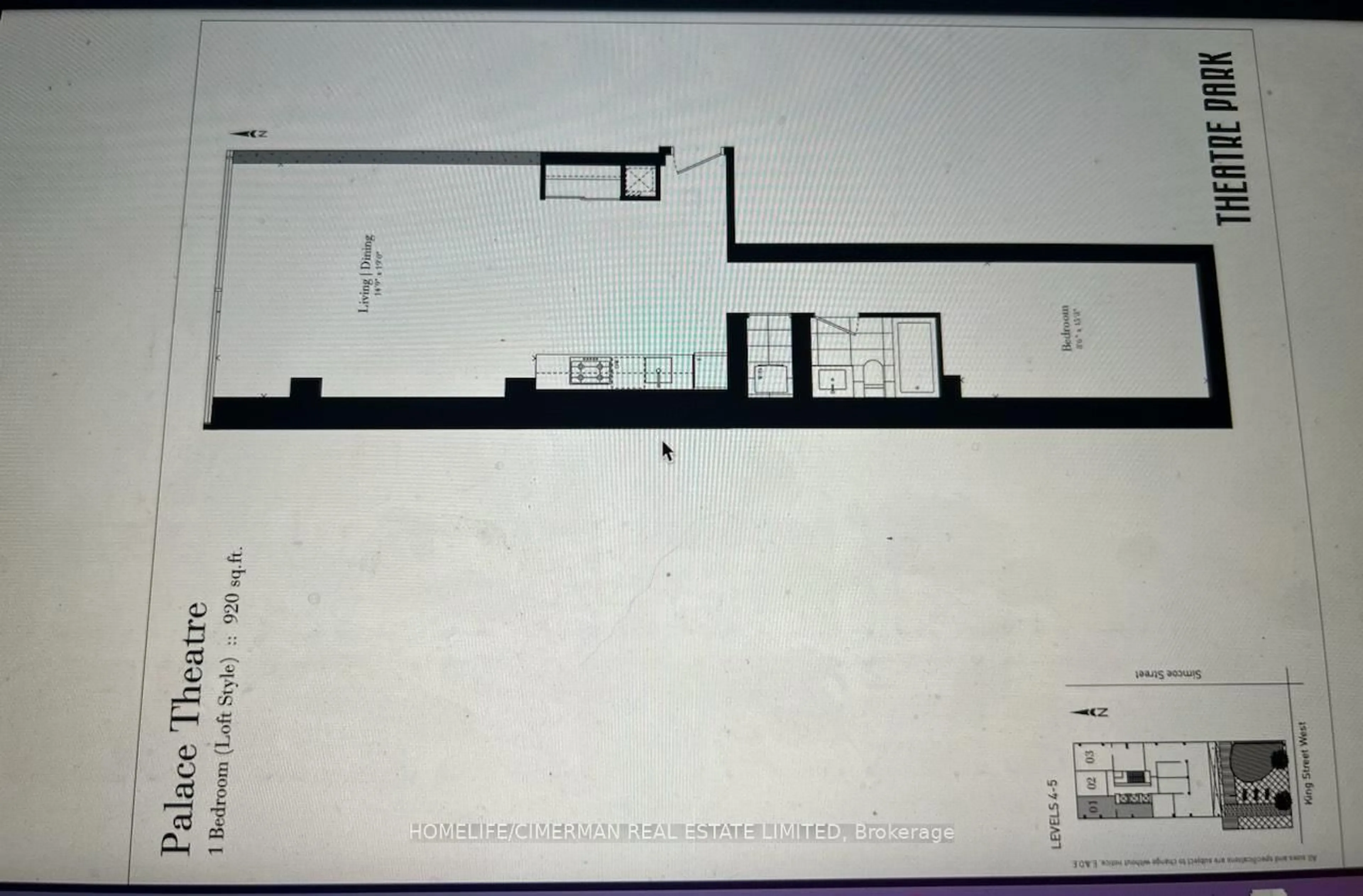 Floor plan for 224 King St #501, Toronto Ontario M5V 1H8