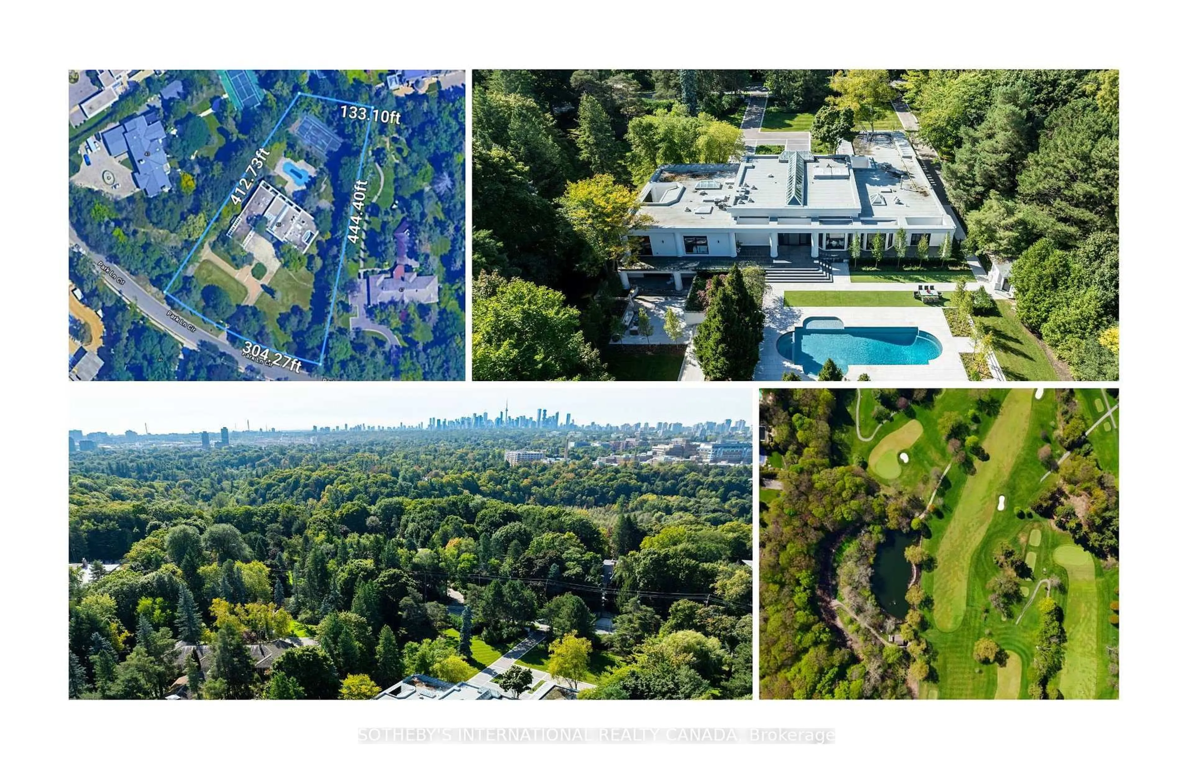 A pic from outside/outdoor area/front of a property/back of a property/a pic from drone, water/lake/river/ocean view for 45 Park Lane Circ, Toronto Ontario M3C 2N3