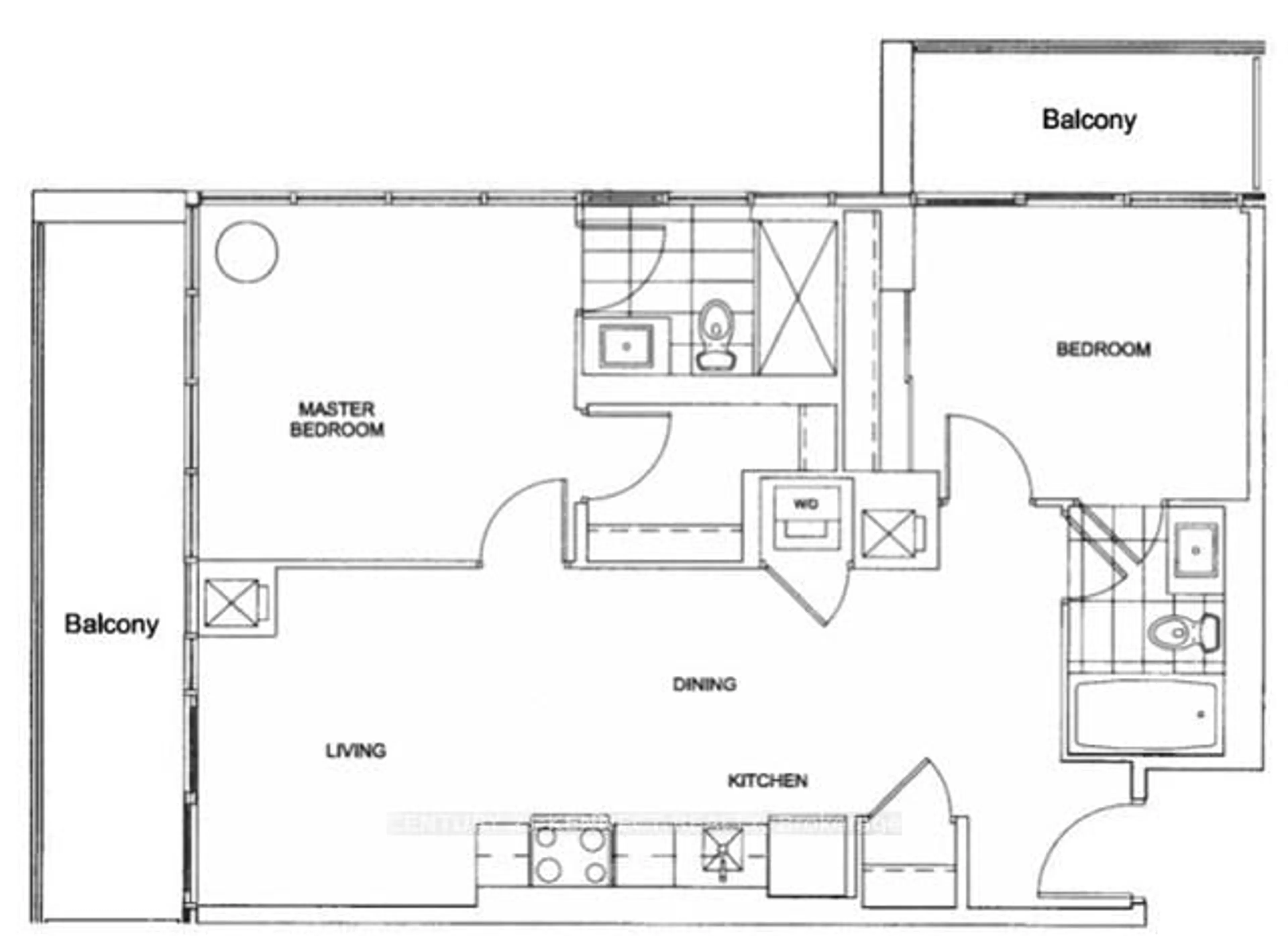 Floor plan for 128 Fairview Mall Dr #1205, Toronto Ontario M2J 0E8