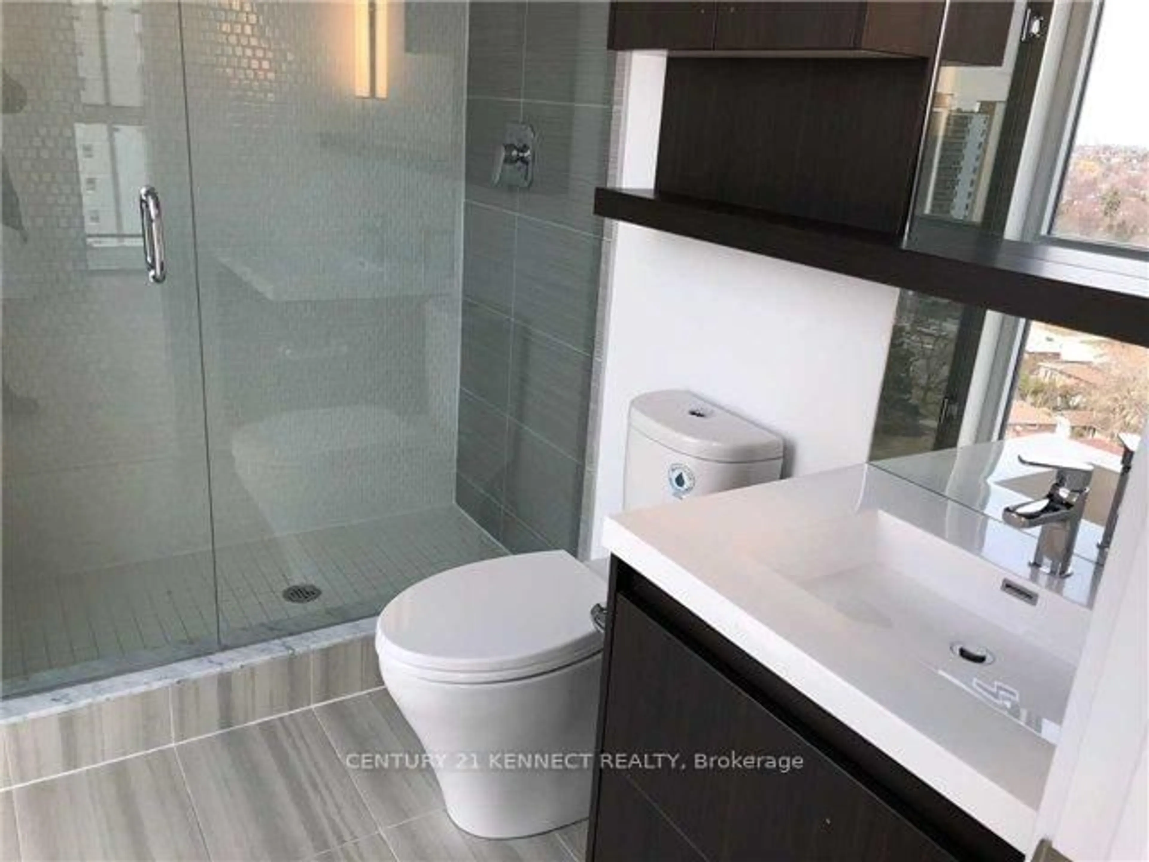 Contemporary bathroom, ceramic/tile floor for 128 Fairview Mall Dr #1205, Toronto Ontario M2J 0E8