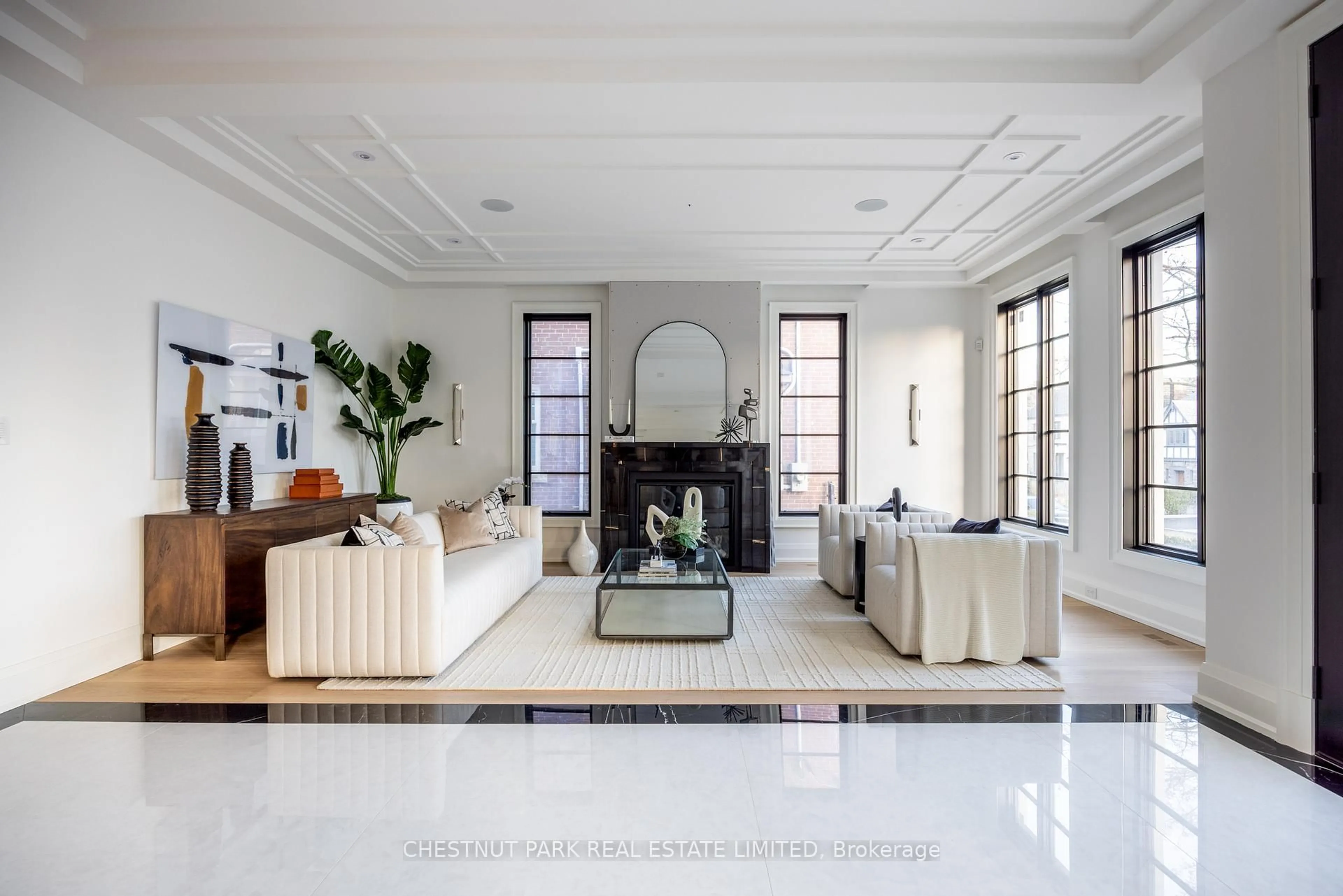 Living room with furniture, ceramic/tile floor for 36 Ava Rd, Toronto Ontario M5P 1Y4