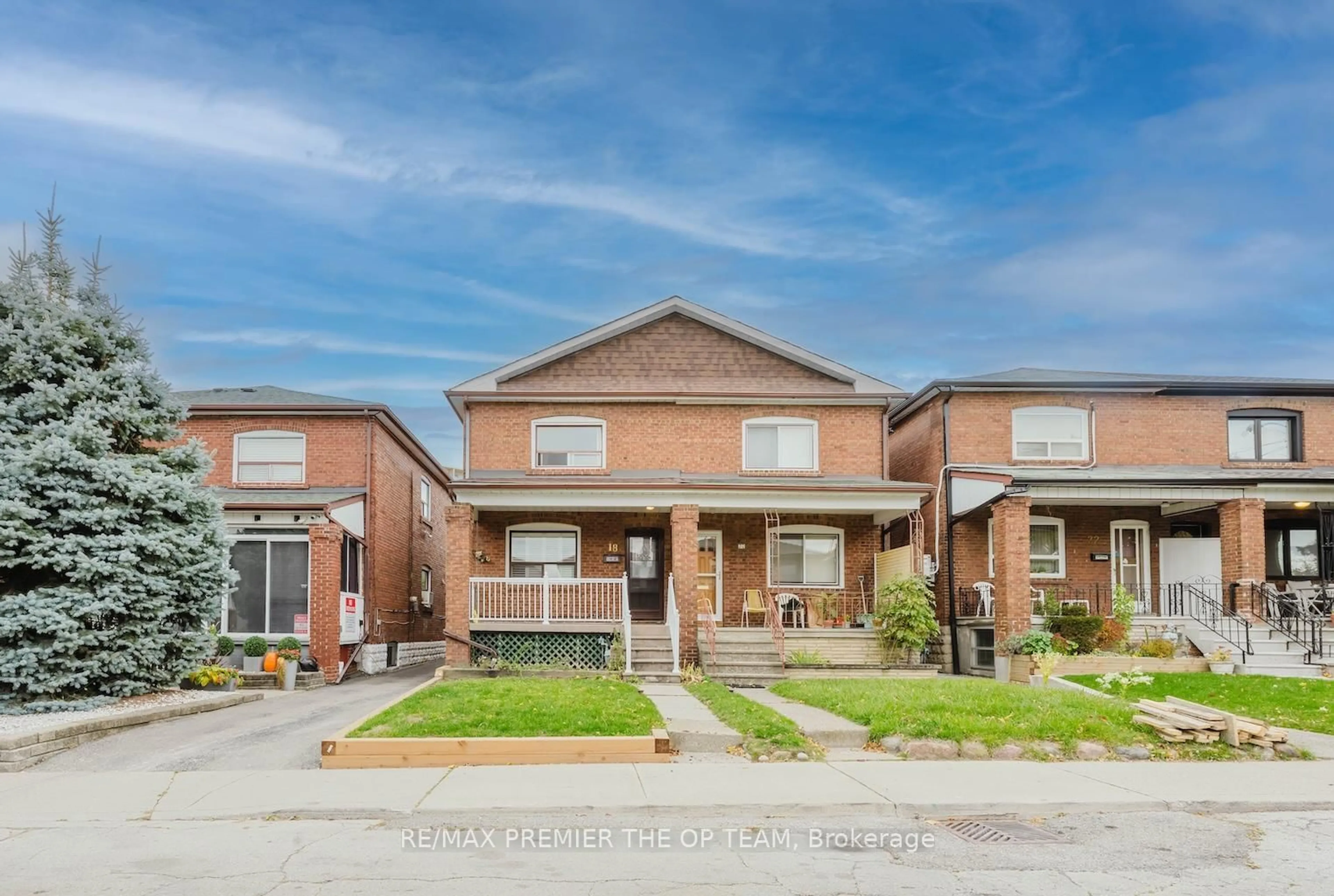 Home with brick exterior material, street for 18 Greyton Cres, Toronto Ontario M6E 2G2