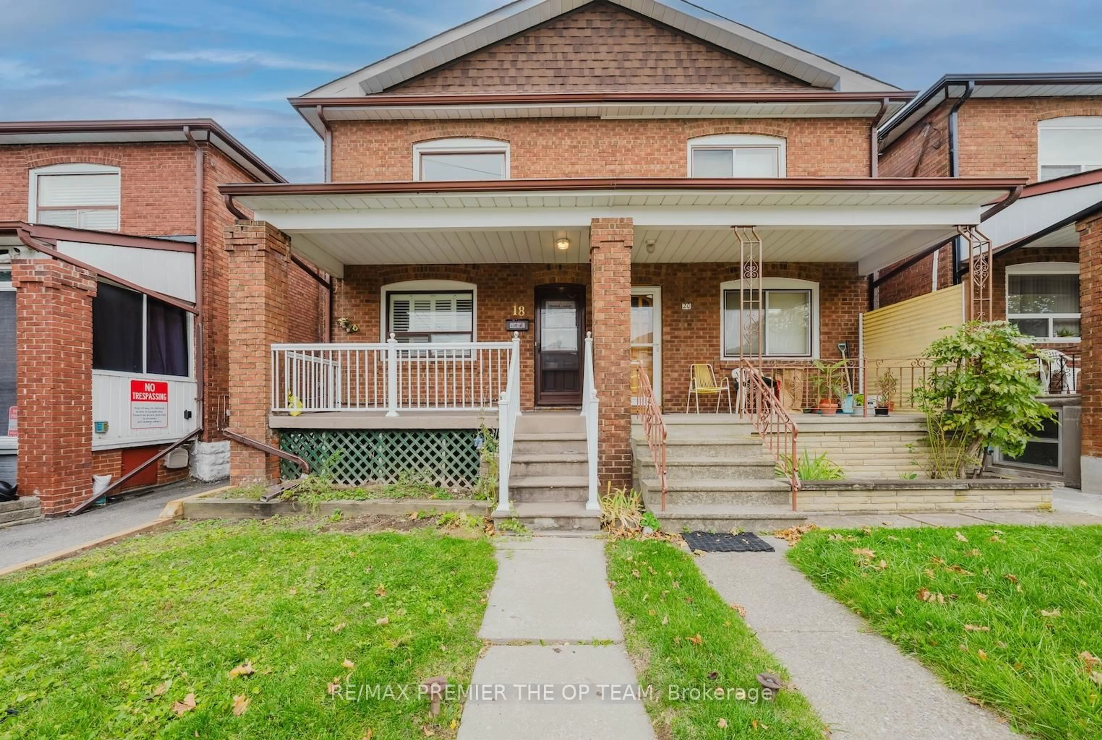 Home with brick exterior material, street for 18 Greyton Cres, Toronto Ontario M6E 2G2