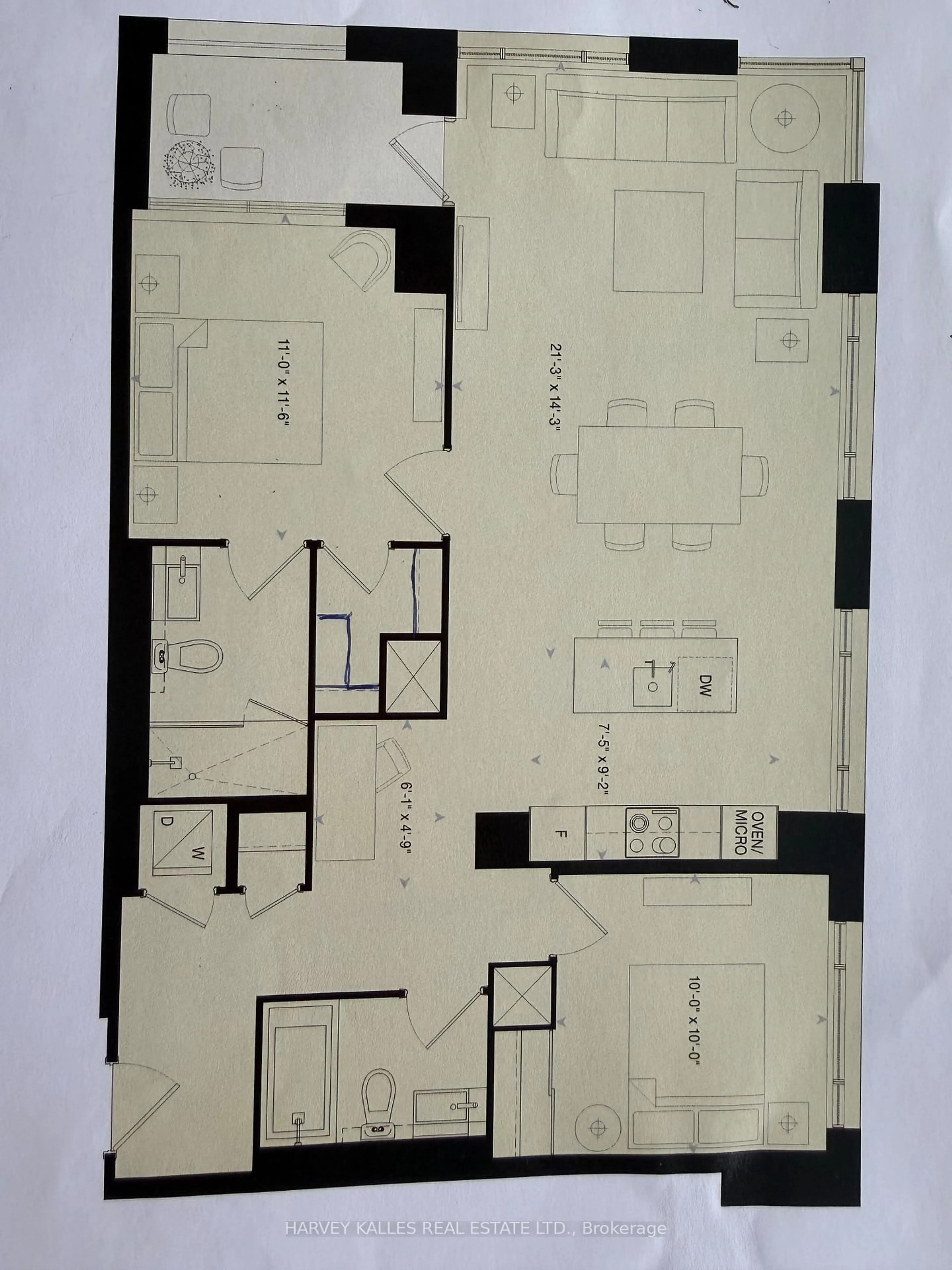Floor plan for 88 Scott St #2709, Toronto Ontario M5E 0A9