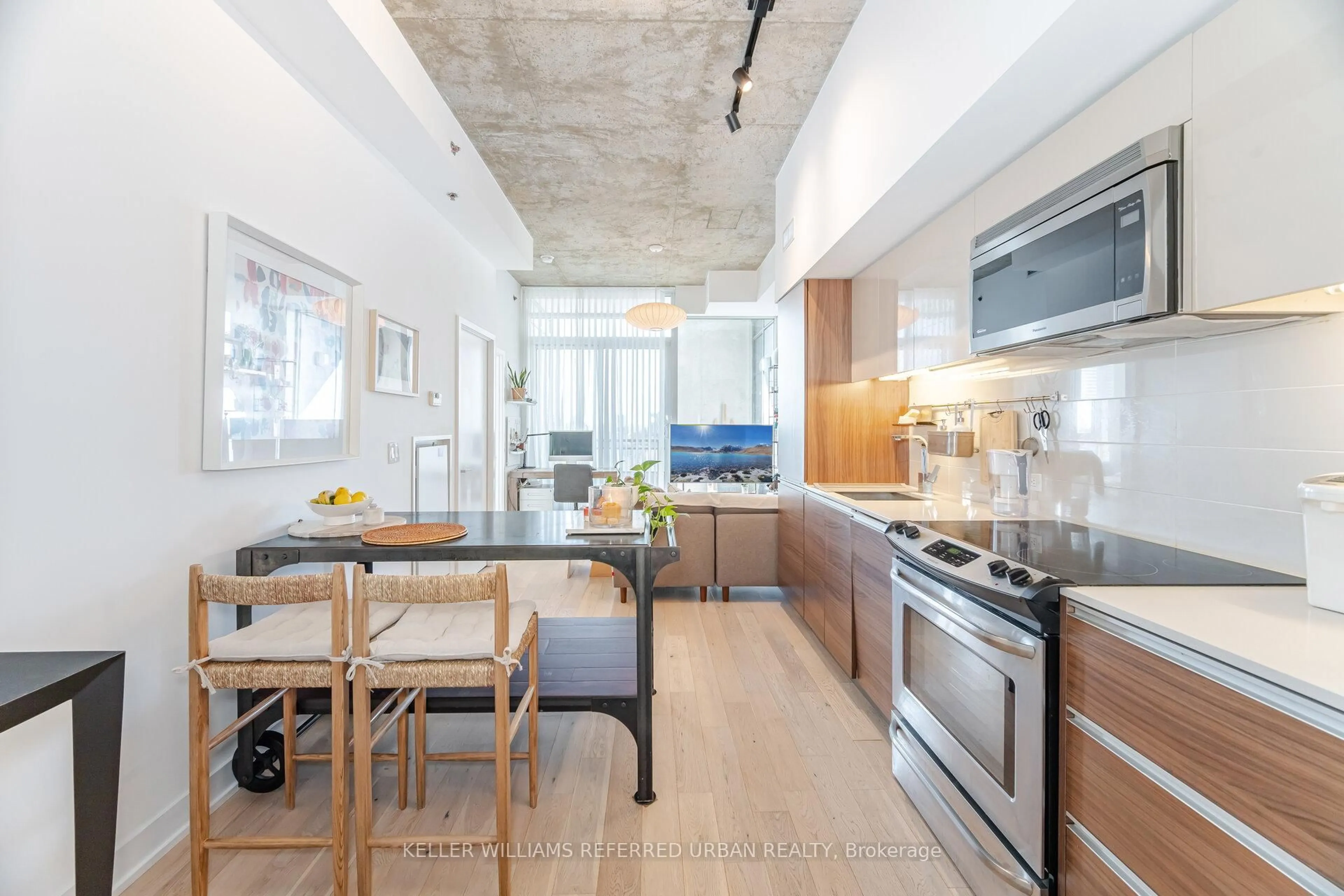 Open concept kitchen, unknown for 20 Minowan Miikan Lane #1108, Toronto Ontario M6J 0E5