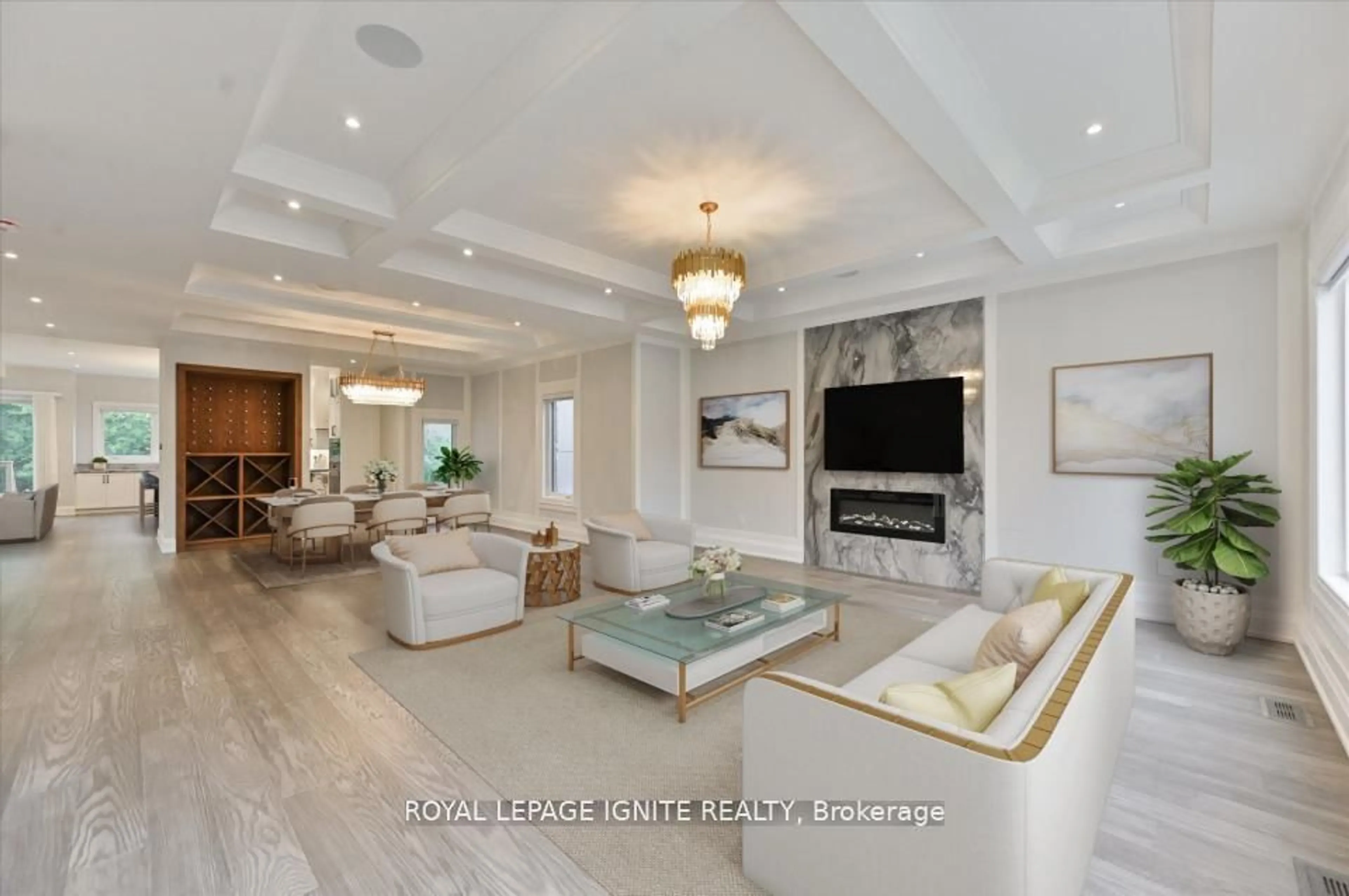 Living room with furniture, ceramic/tile floor for 86 Glentworth Rd, Toronto Ontario M2J 2E8