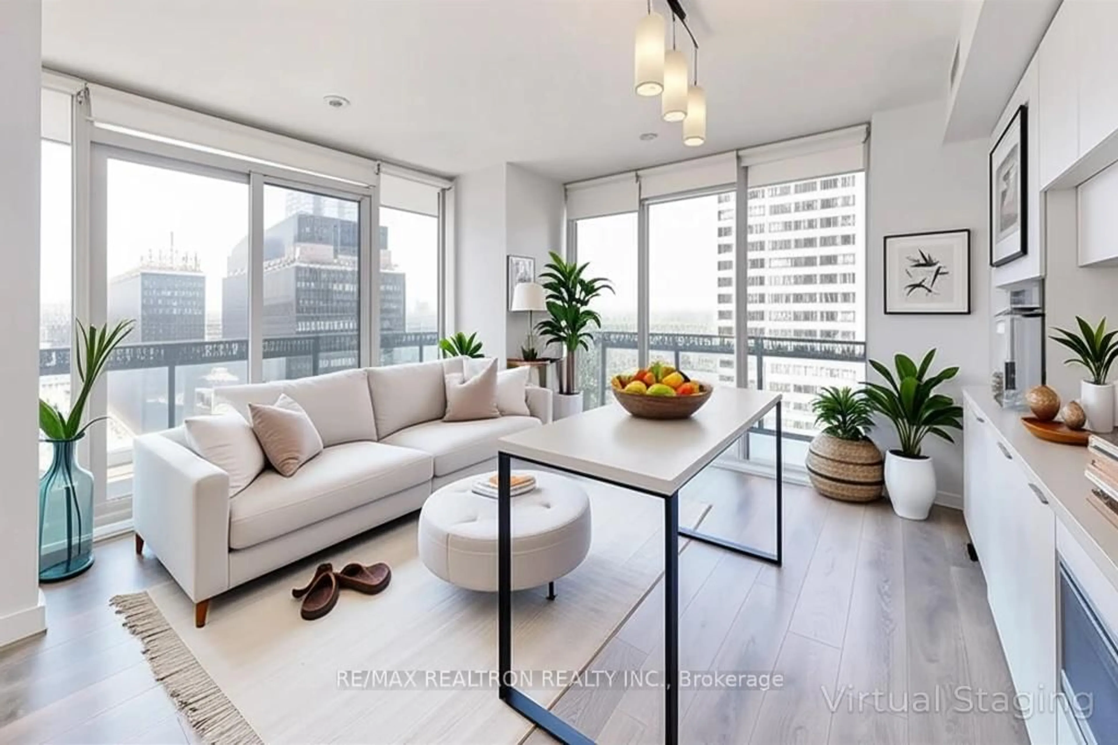 Living room with furniture, unknown for 8 Eglinton Ave #1602, Toronto Ontario M4P 1A6