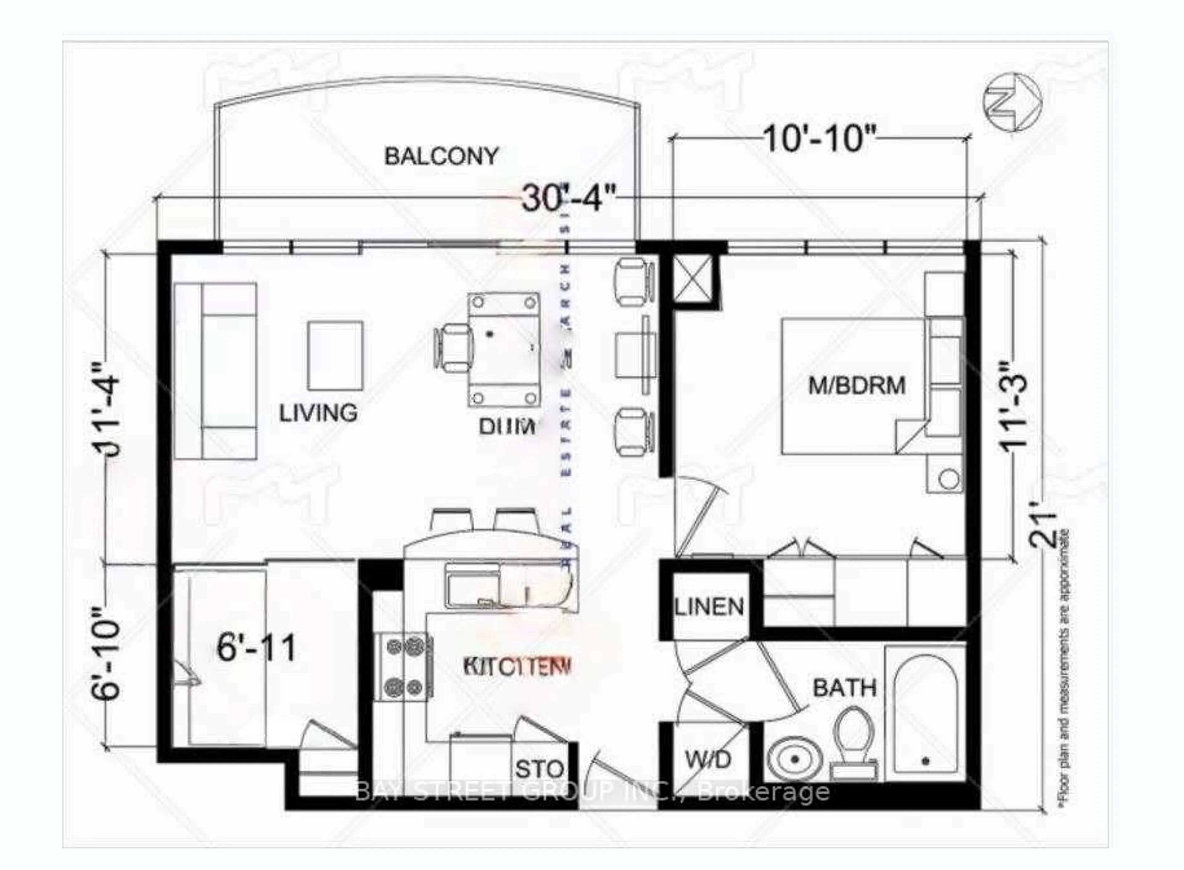 Floor plan for 33 Sheppard Ave #707, Toronto Ontario M2N 7K1