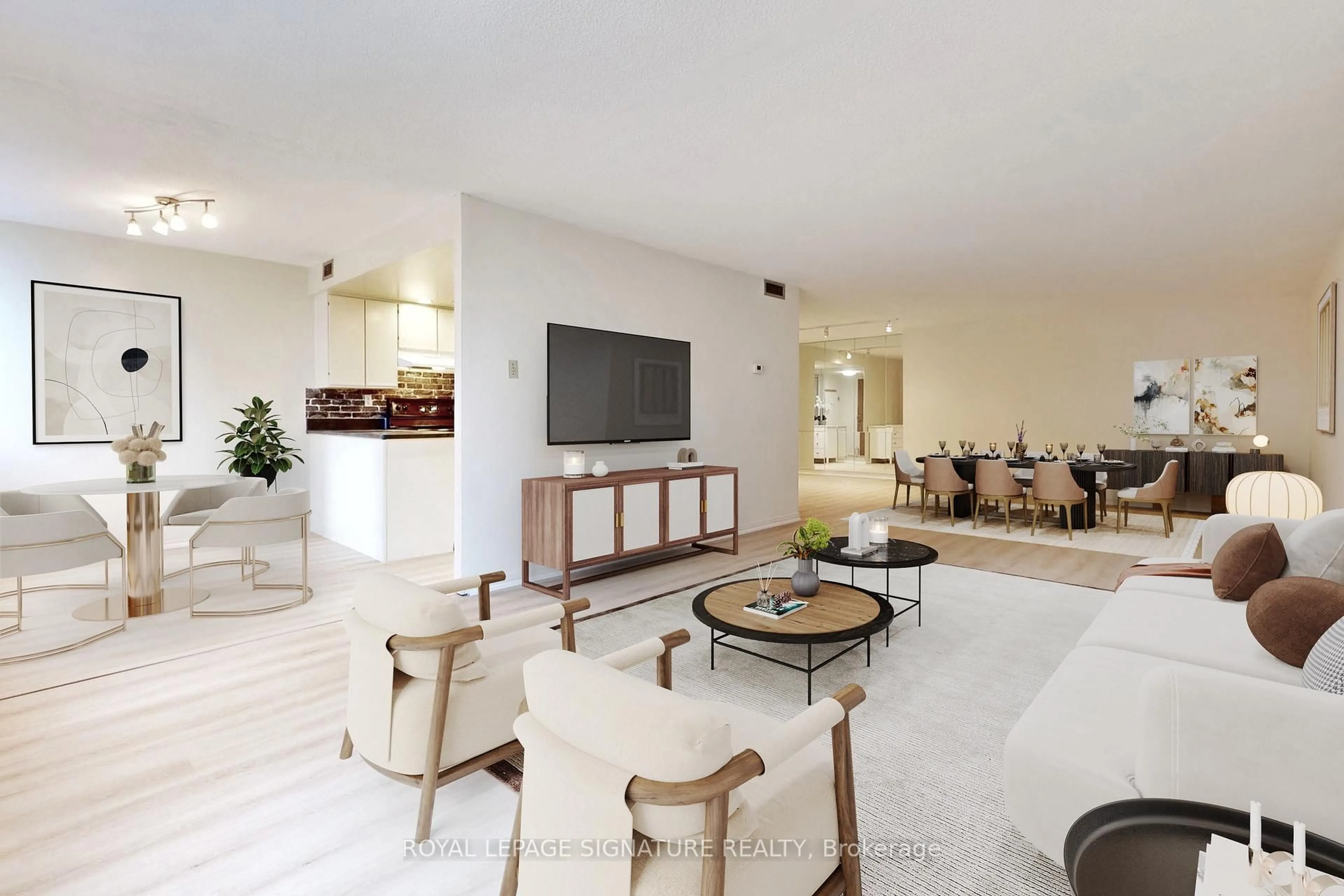 Living room with furniture, ceramic/tile floor for 360 Bloor St #1107, Toronto Ontario M4W 3M3