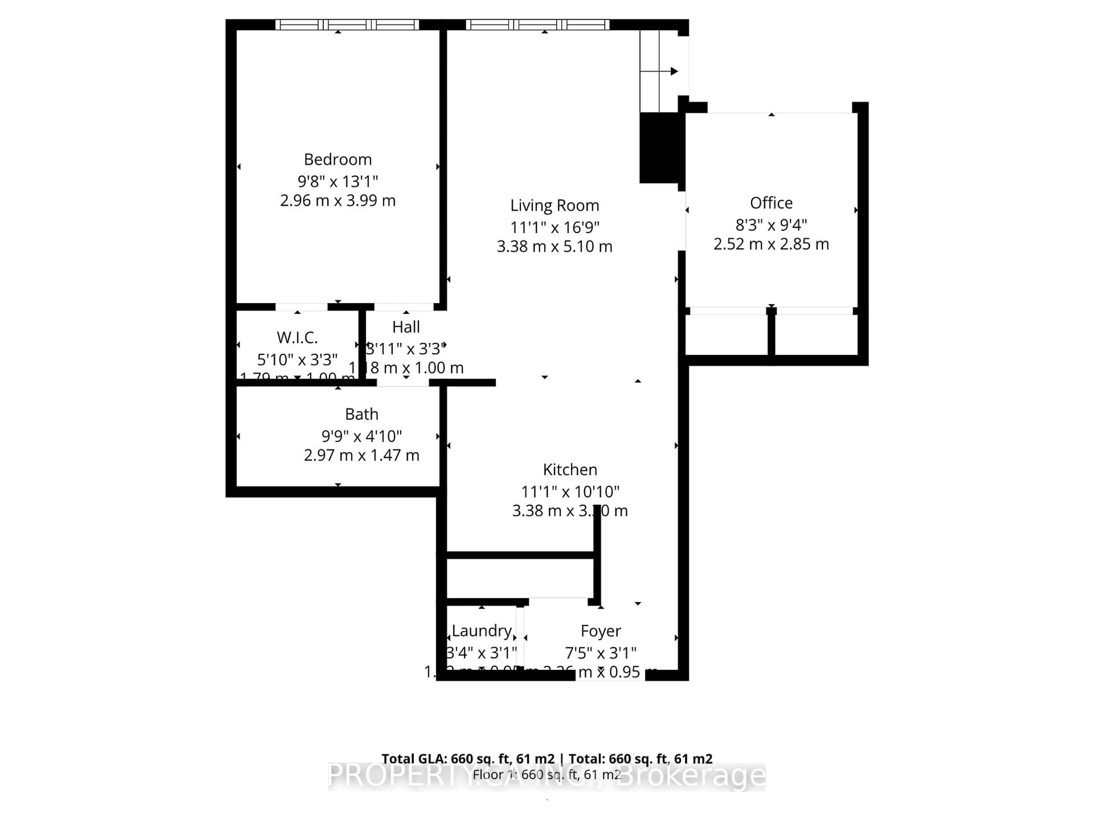 Floor plan for 65 East Liberty St #1101, Toronto Ontario M6K 3A2